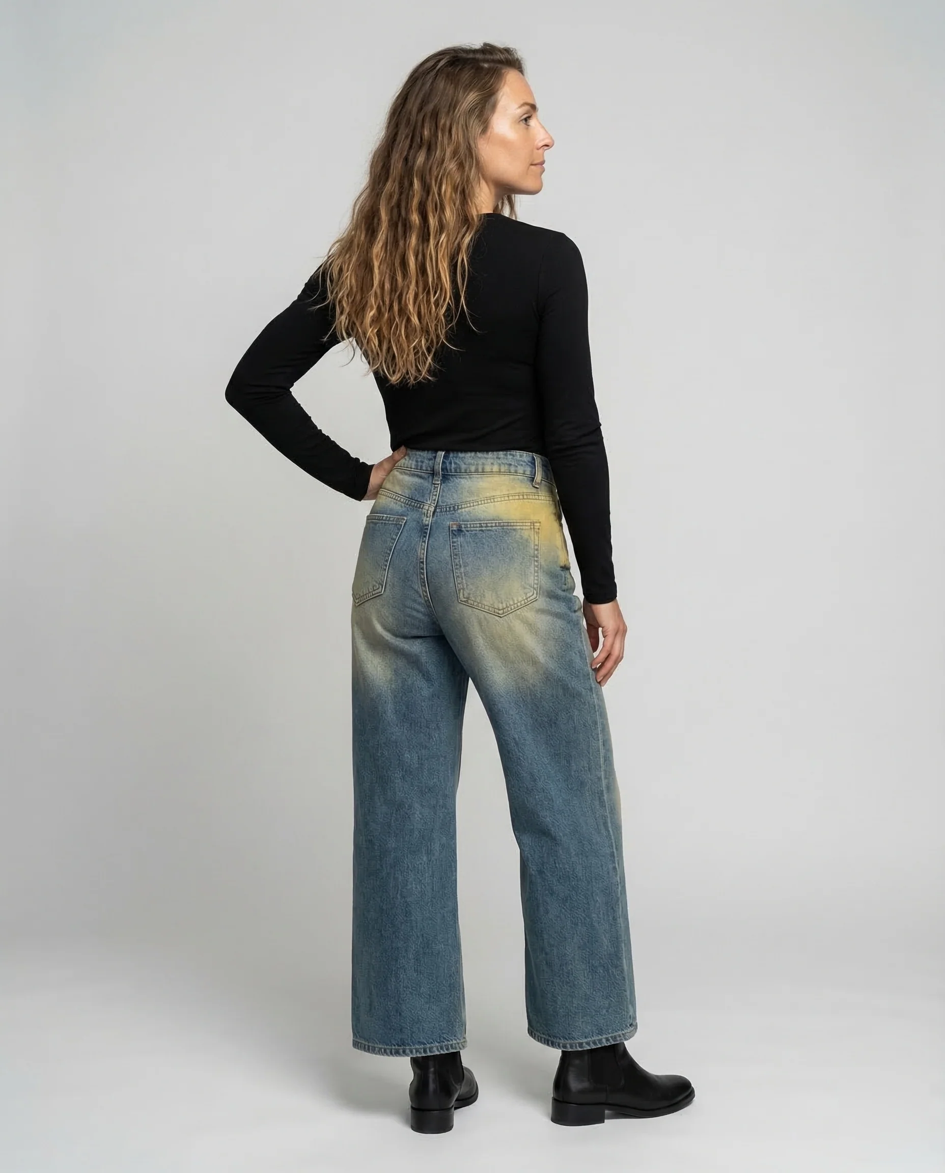 Damen Schlagjeans High Waist Denim - Image 4