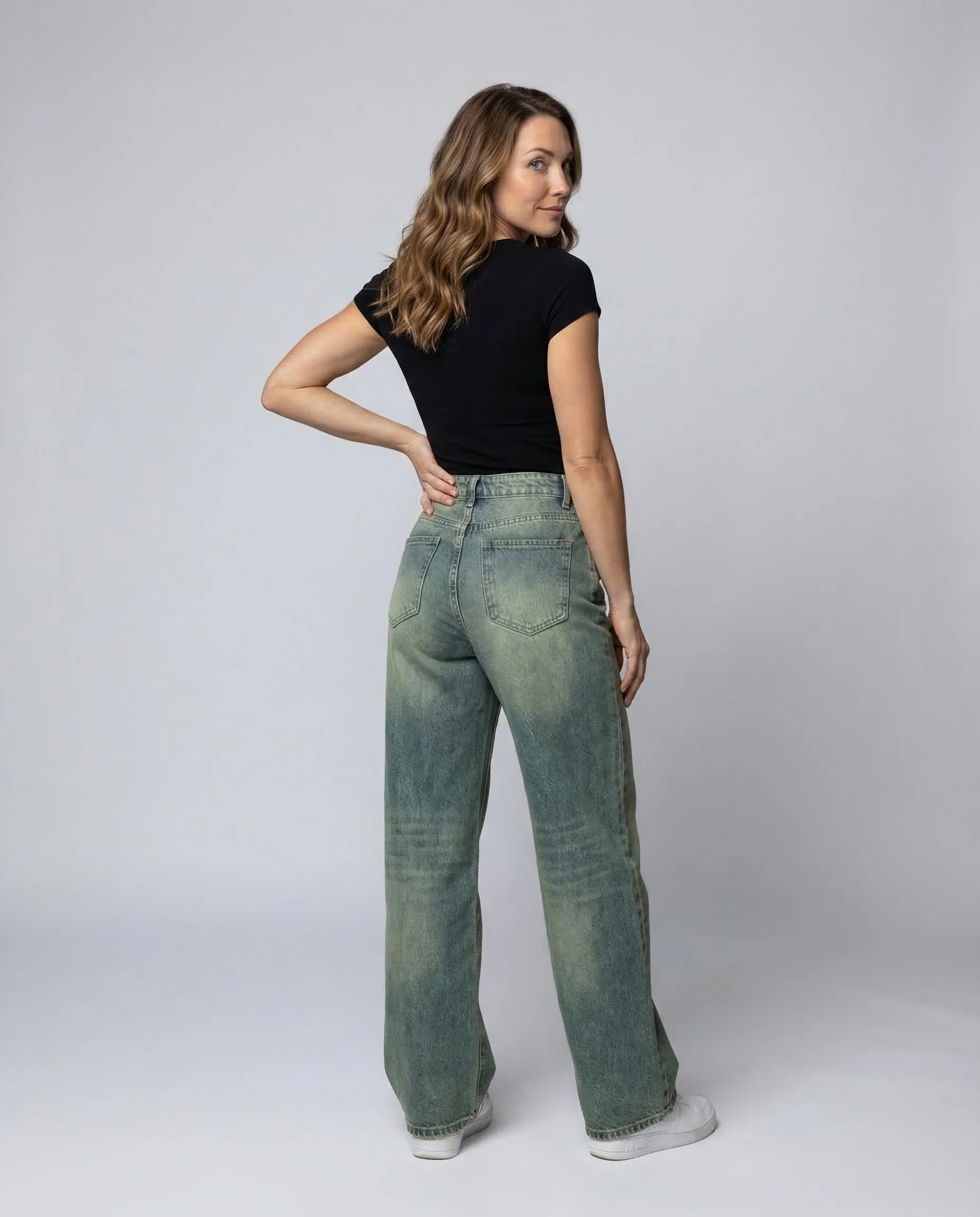 Damen Baggy Jeans Retro - Image 3