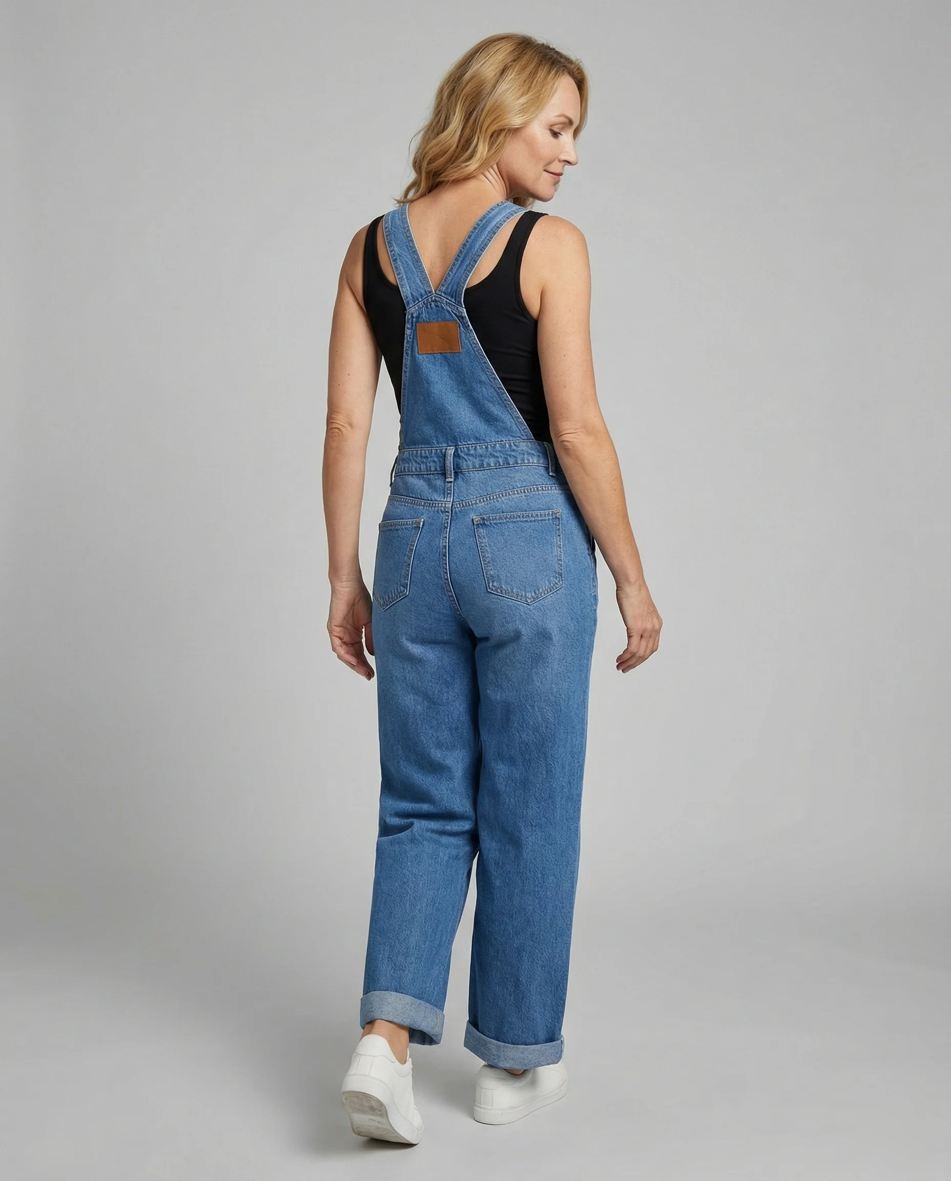 Damen Latzhose Jeans weit - Image 2