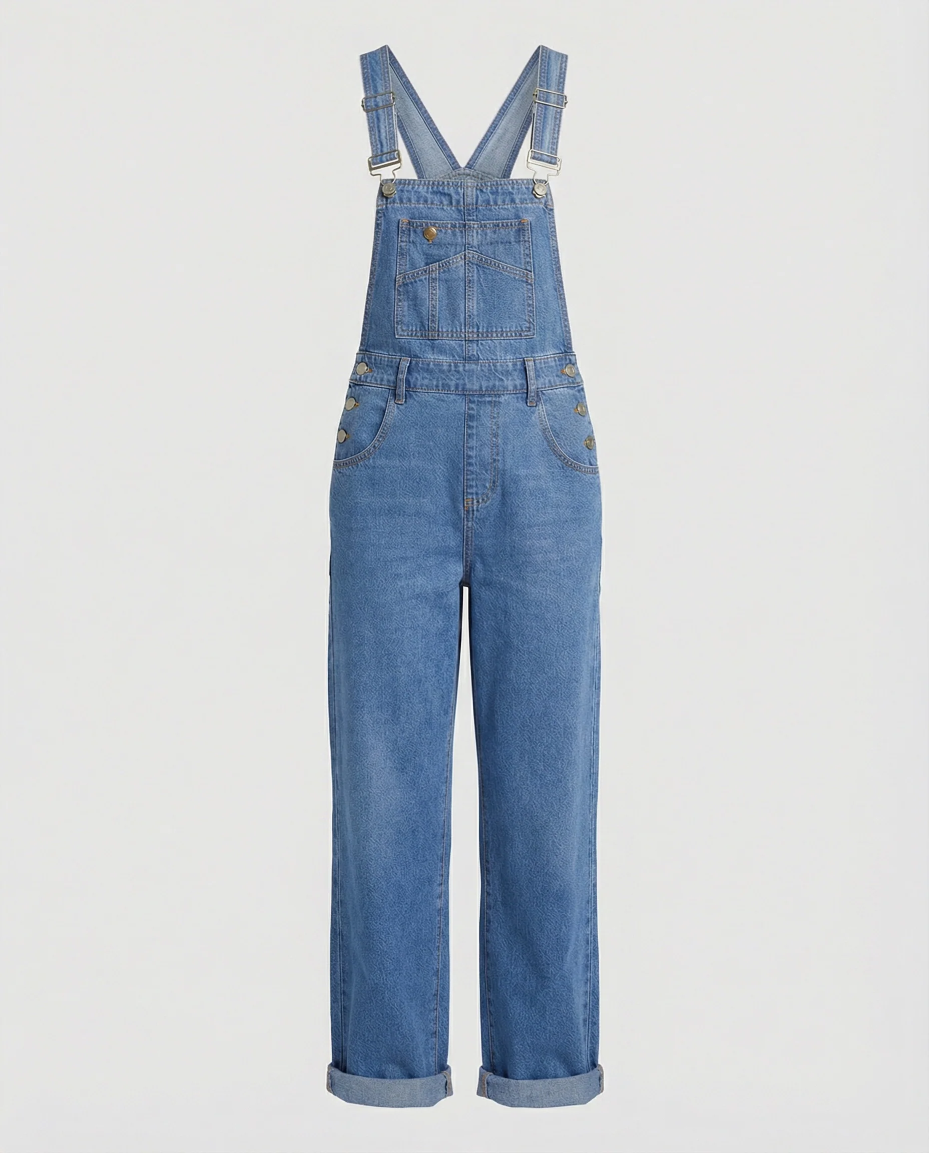 Damen Latzhose Jeans weit - Image 4