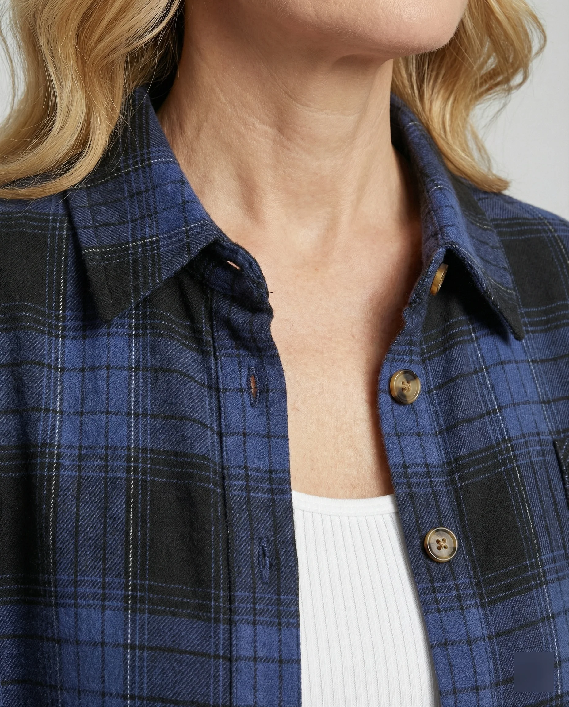 Damen Hemdjacke Flanell weit - Image 4