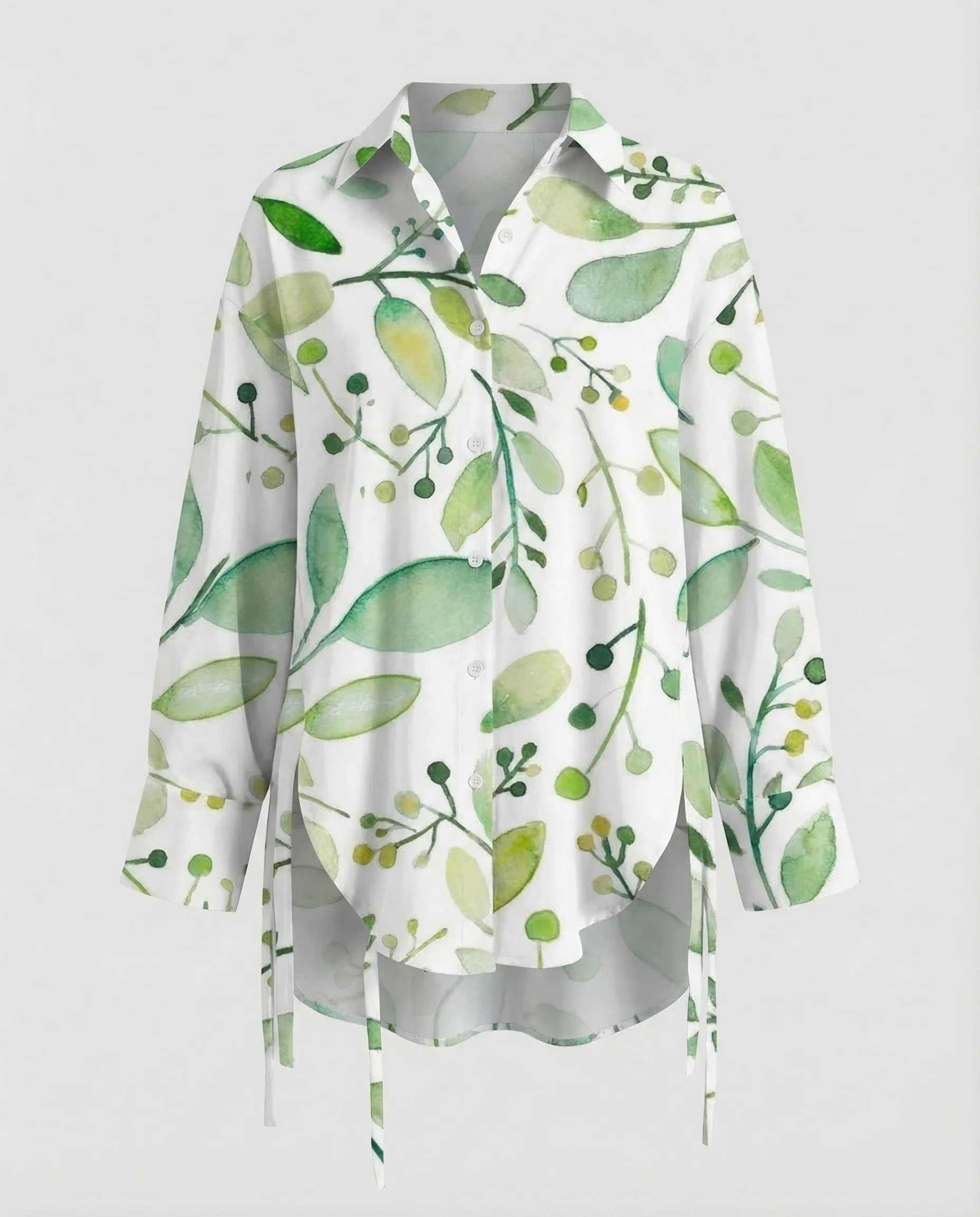 Damen Tunika Bluse Weit mit Print - Image 12
