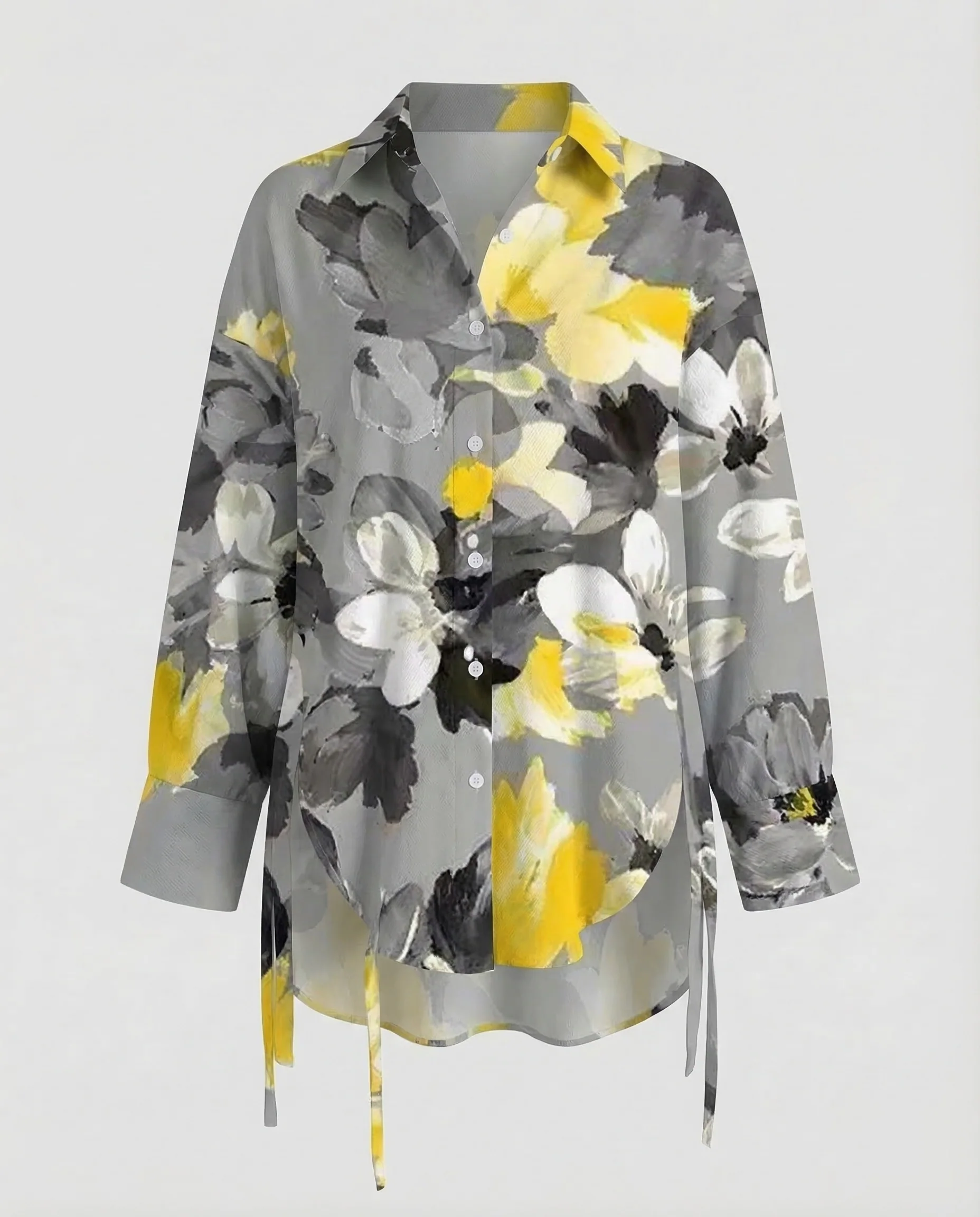 Damen Tunika Bluse Weit mit Print - Image 6