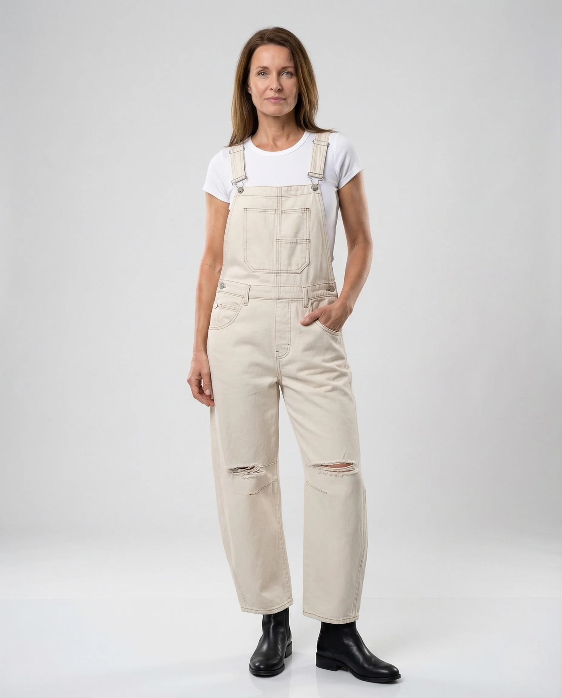 Damen Worker Latzhose mit verstellbaren Trägern