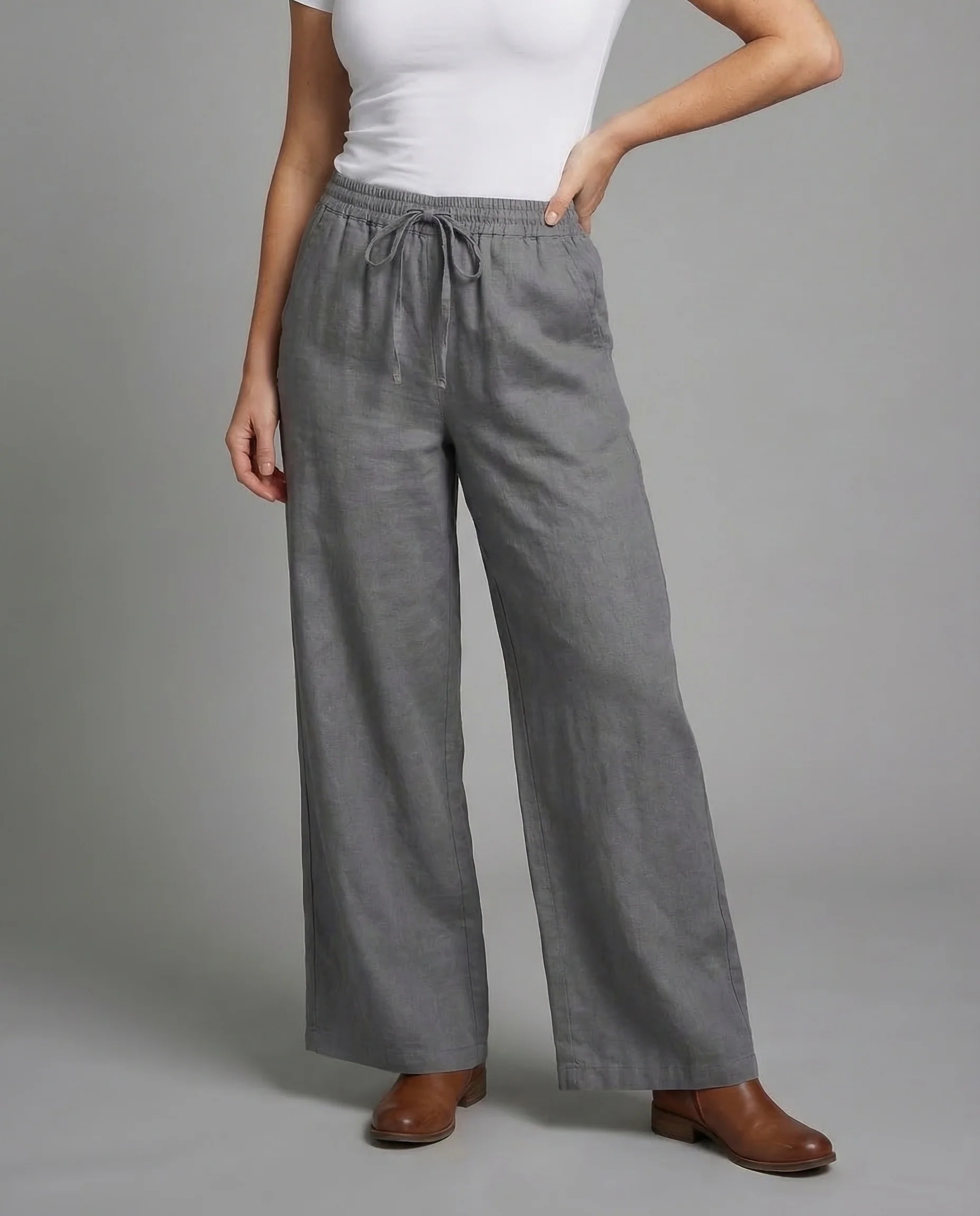 Damen Leinenhose Tunnelzug - Image 2