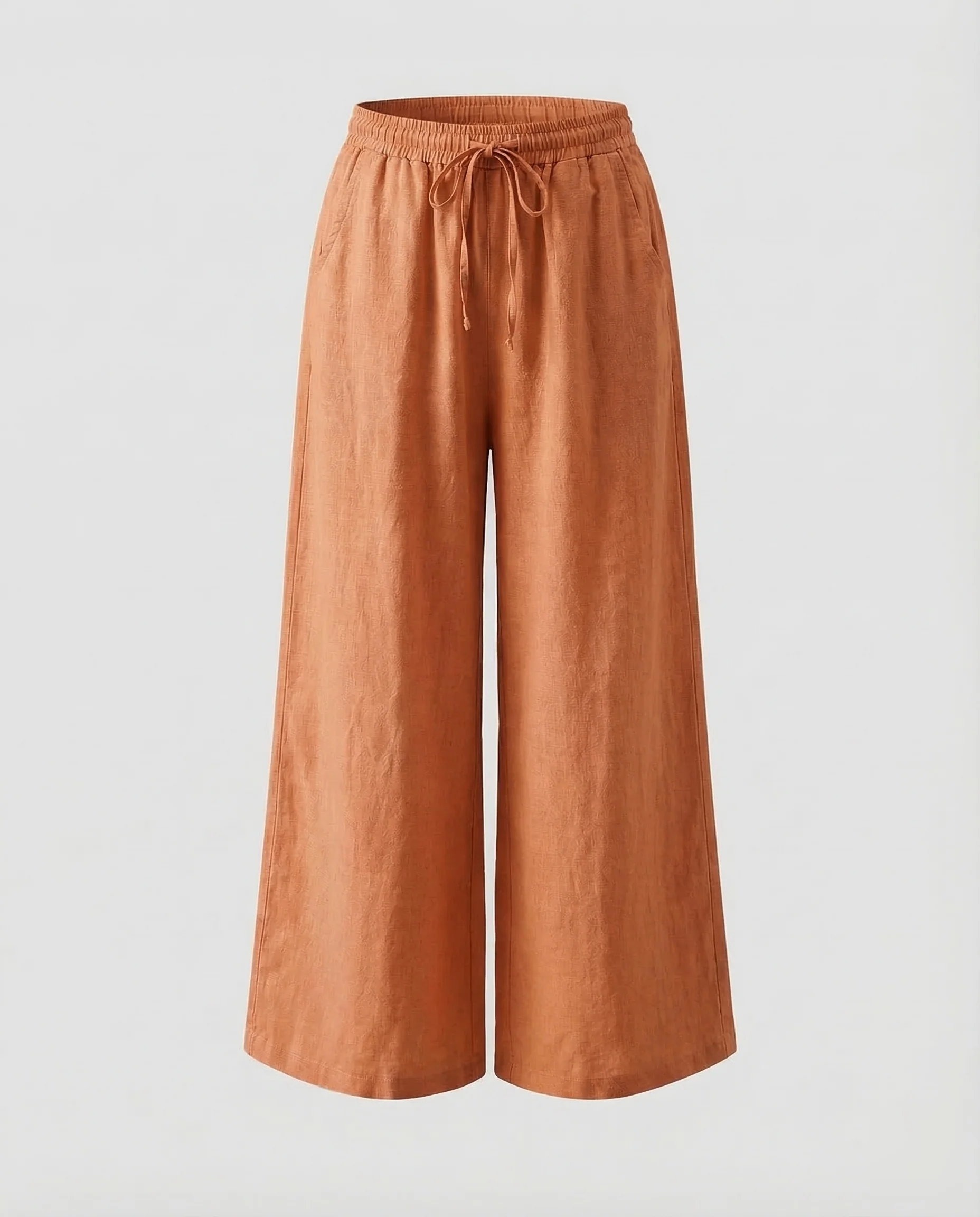 Damen Leinenhose Weit Tunnelzug - Image 10