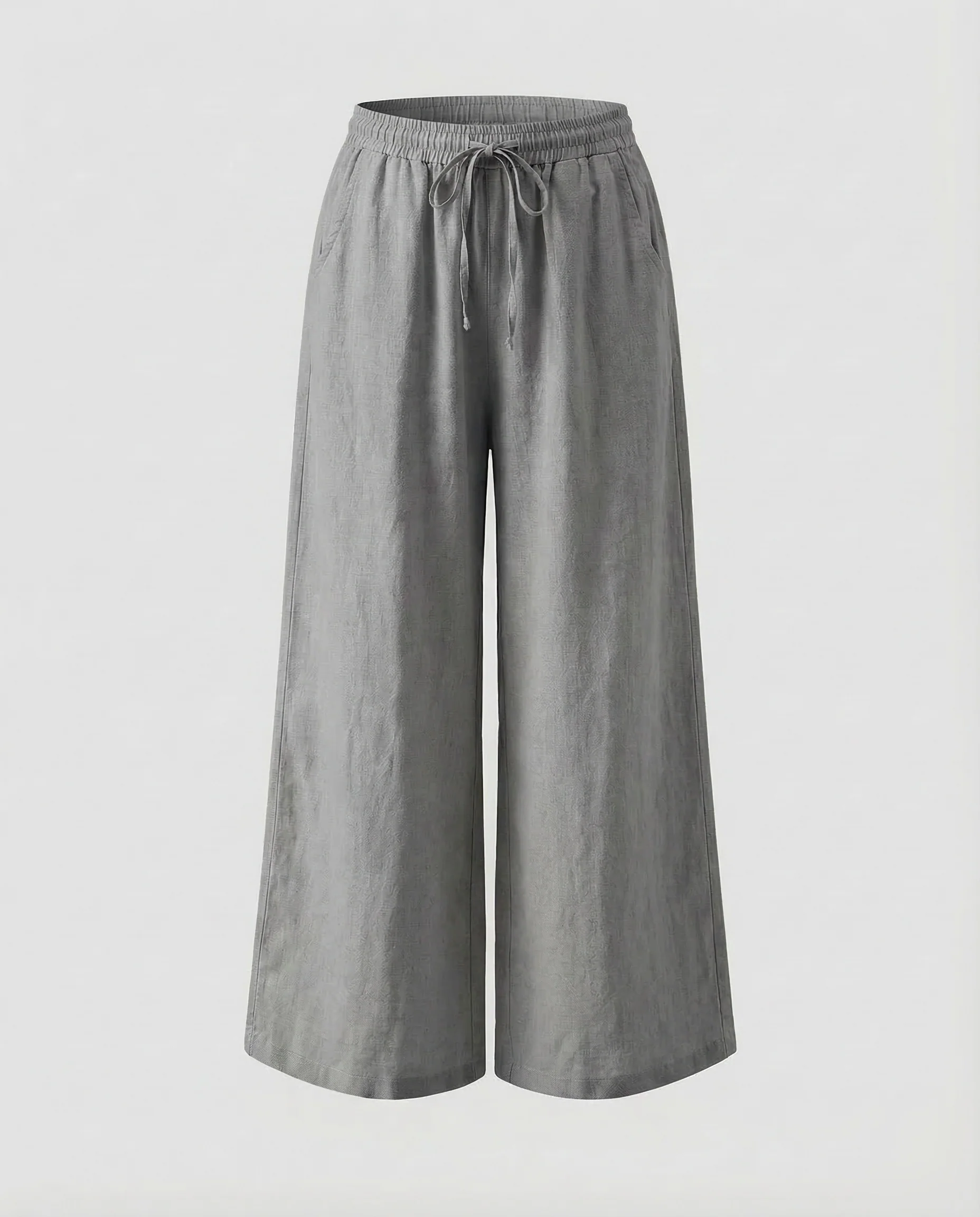 Damen Leinenhose Weit Tunnelzug - Image 7