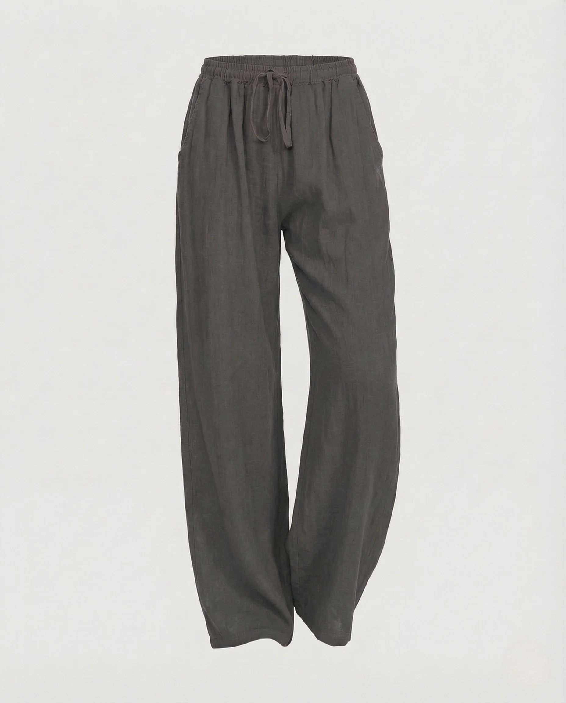 Damen Leinen Hose Kordelzug - Image 11
