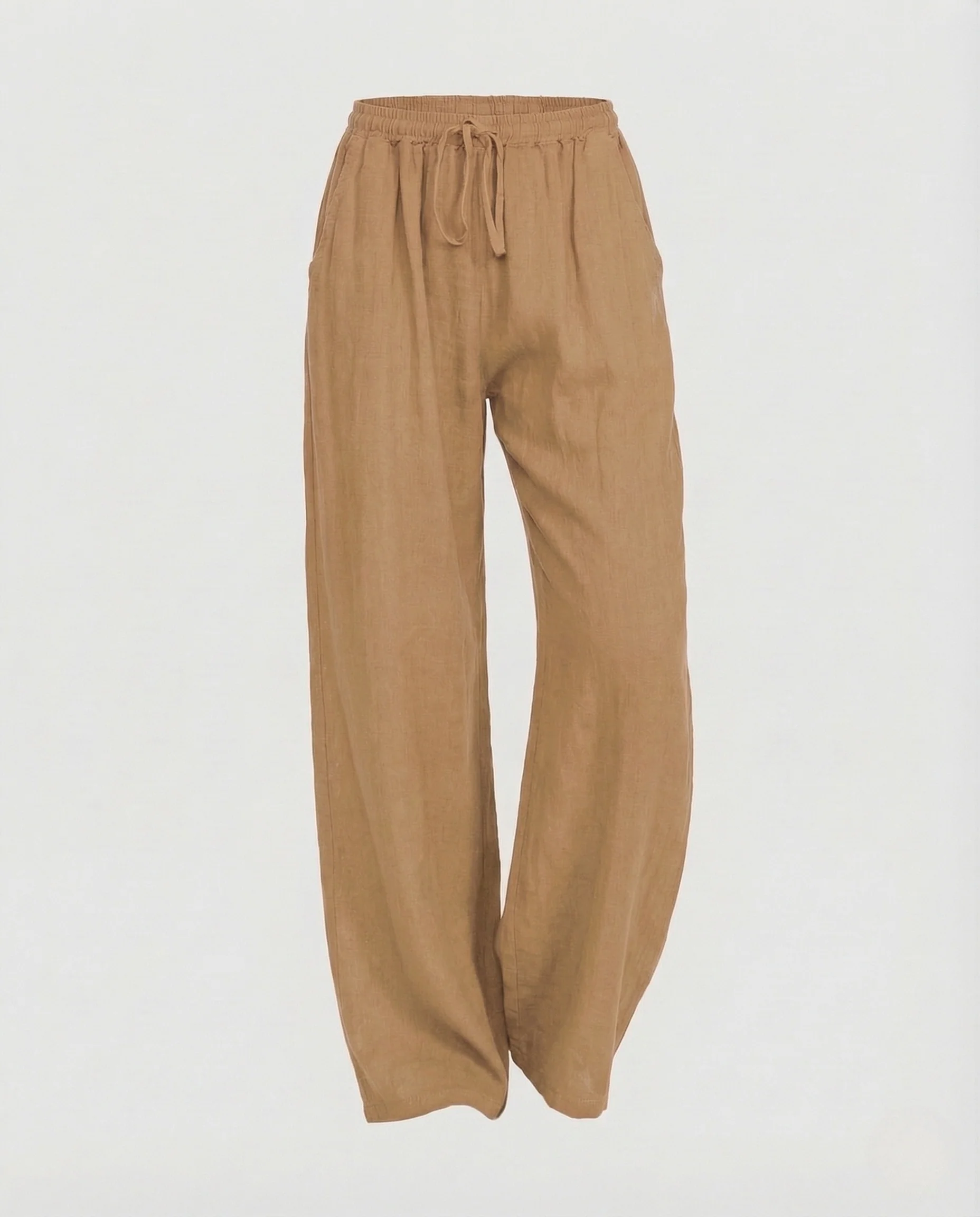 Damen Leinen Hose Kordelzug - Image 13