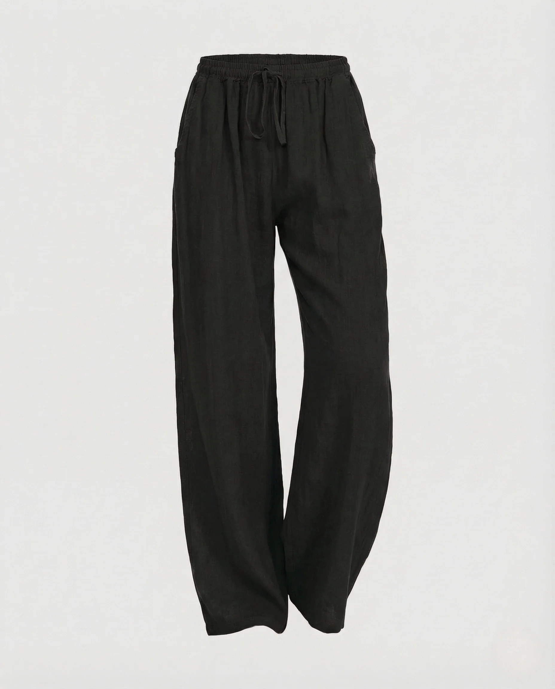 Damen Leinen Hose Kordelzug - Image 14