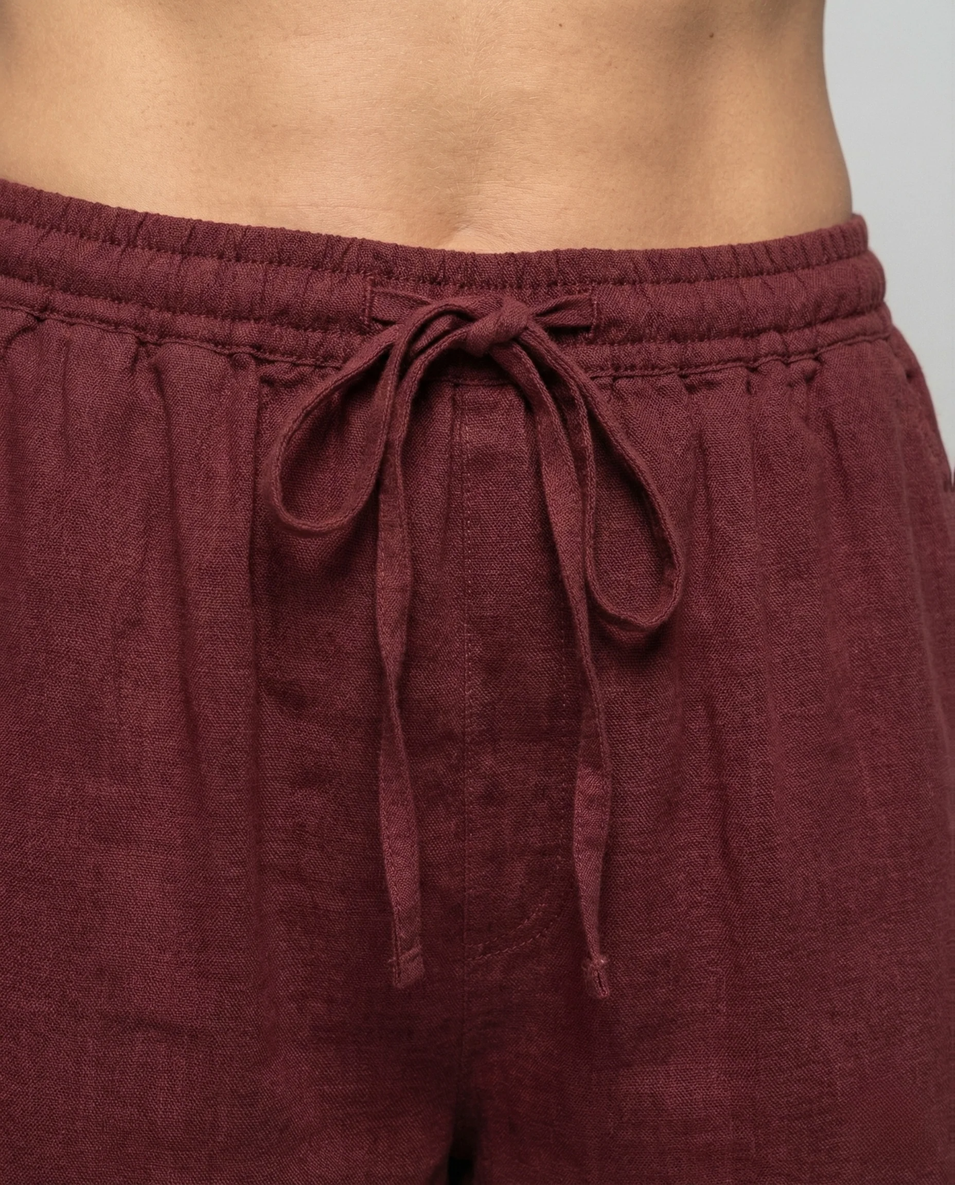 Damen Leinen Hose Kordelzug - Image 3