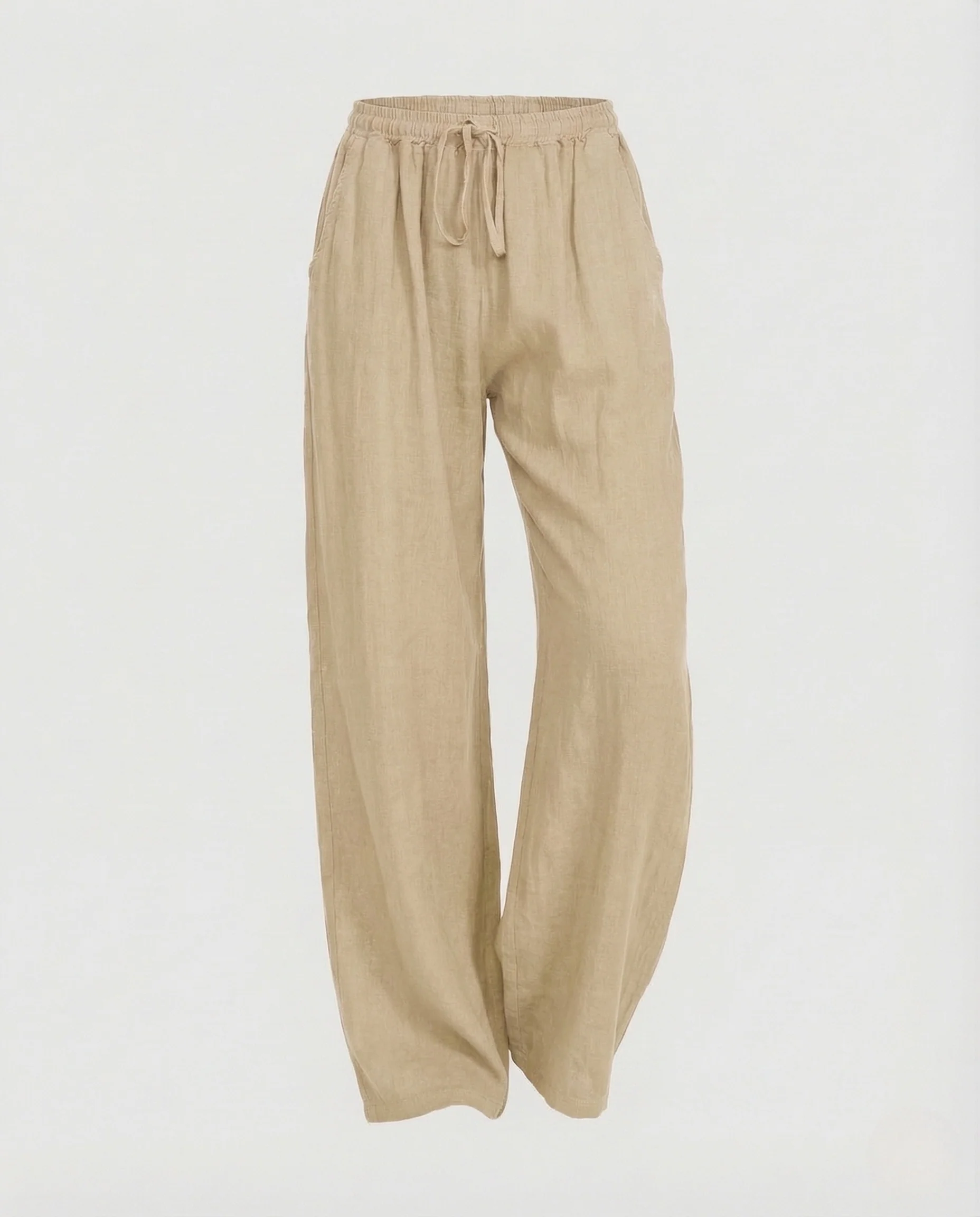 Damen Leinen Hose Kordelzug - Image 7