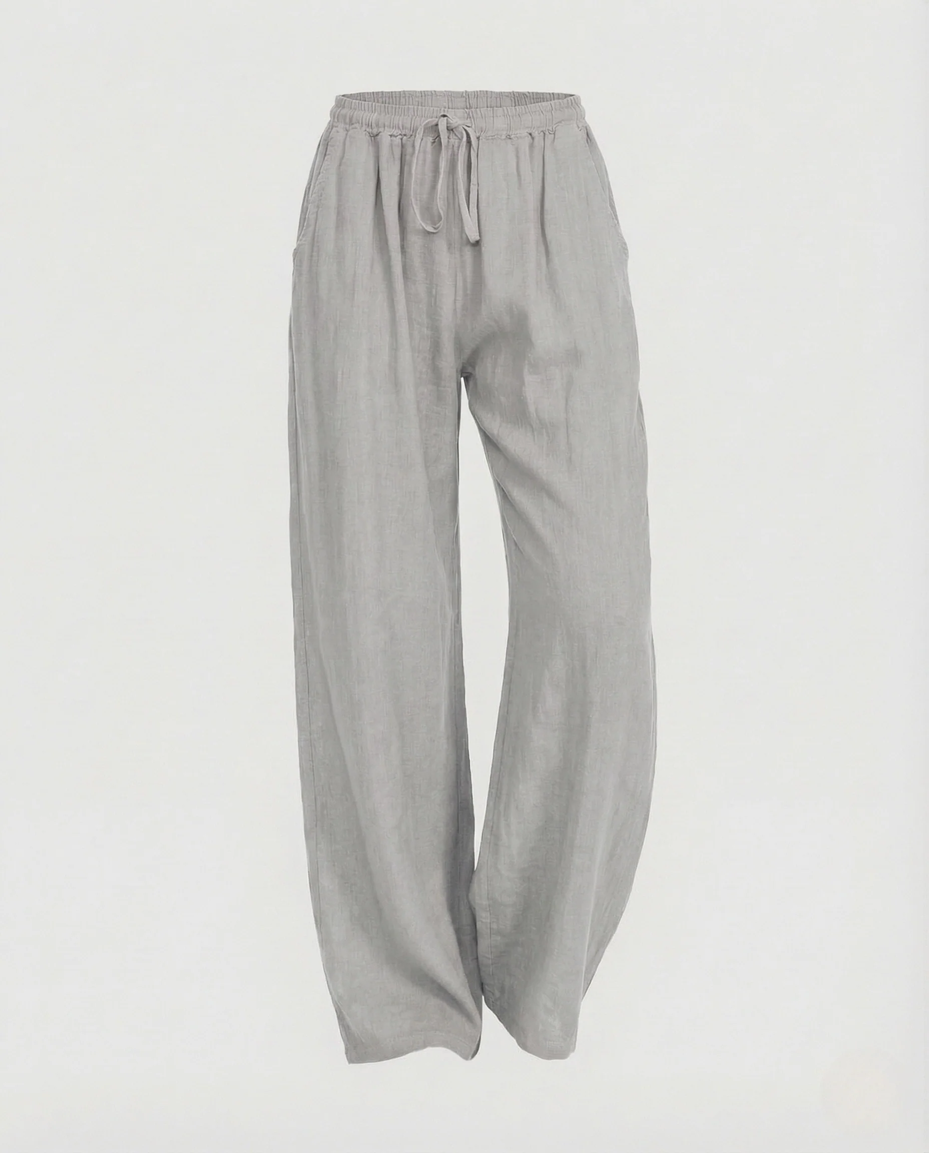 Damen Leinen Hose Kordelzug - Image 9