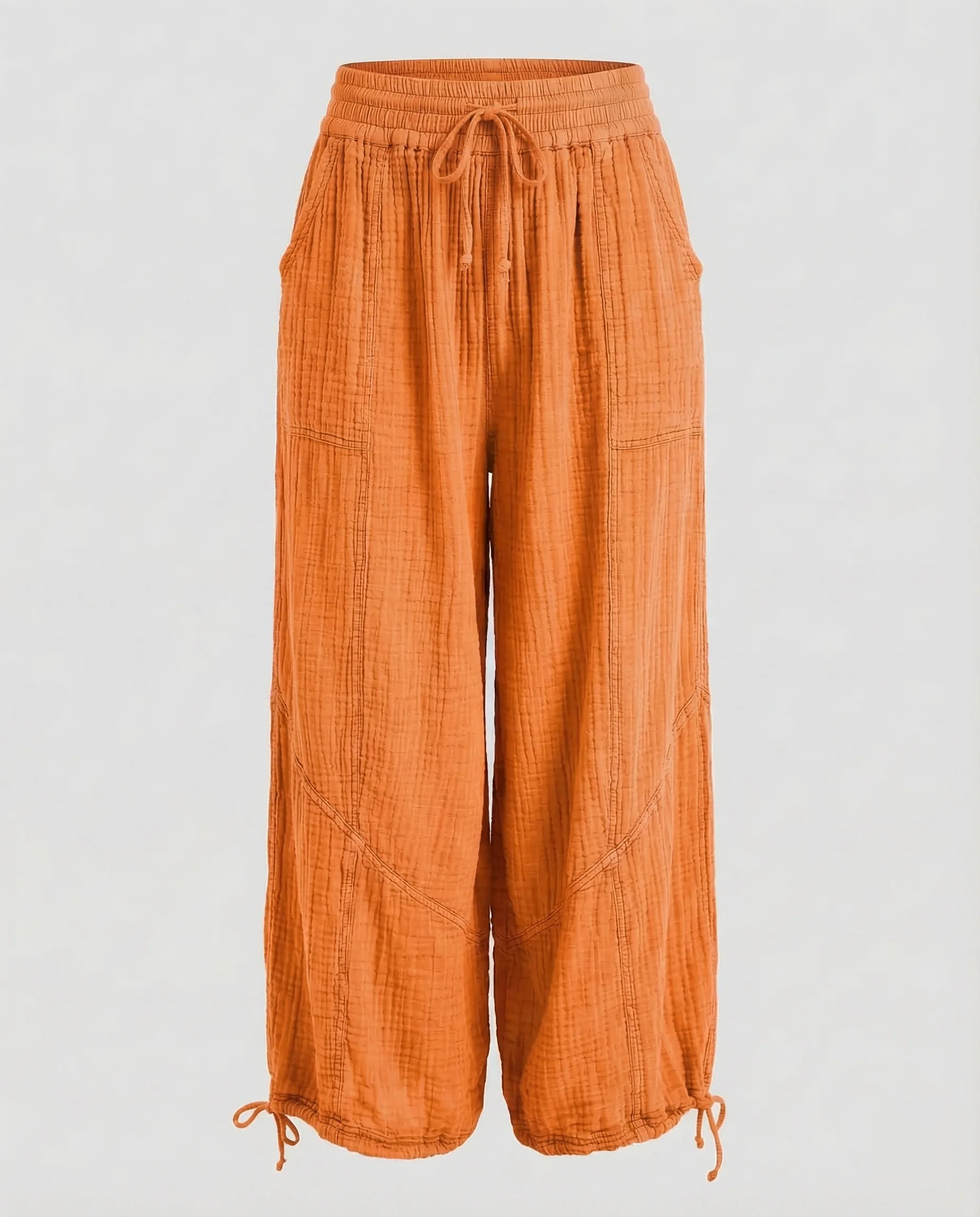 Damen Musselin Hose Weit - Image 6