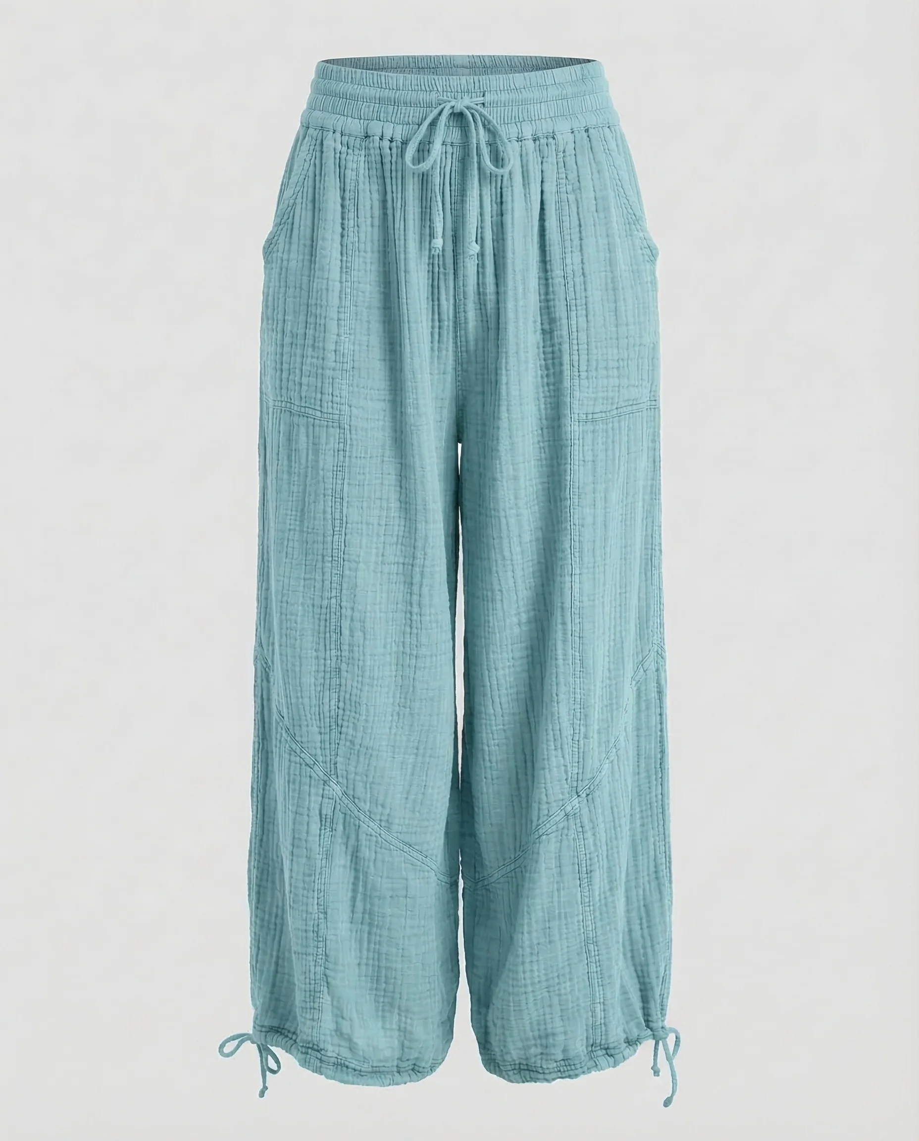 Damen Musselin Hose Weit - Image 7