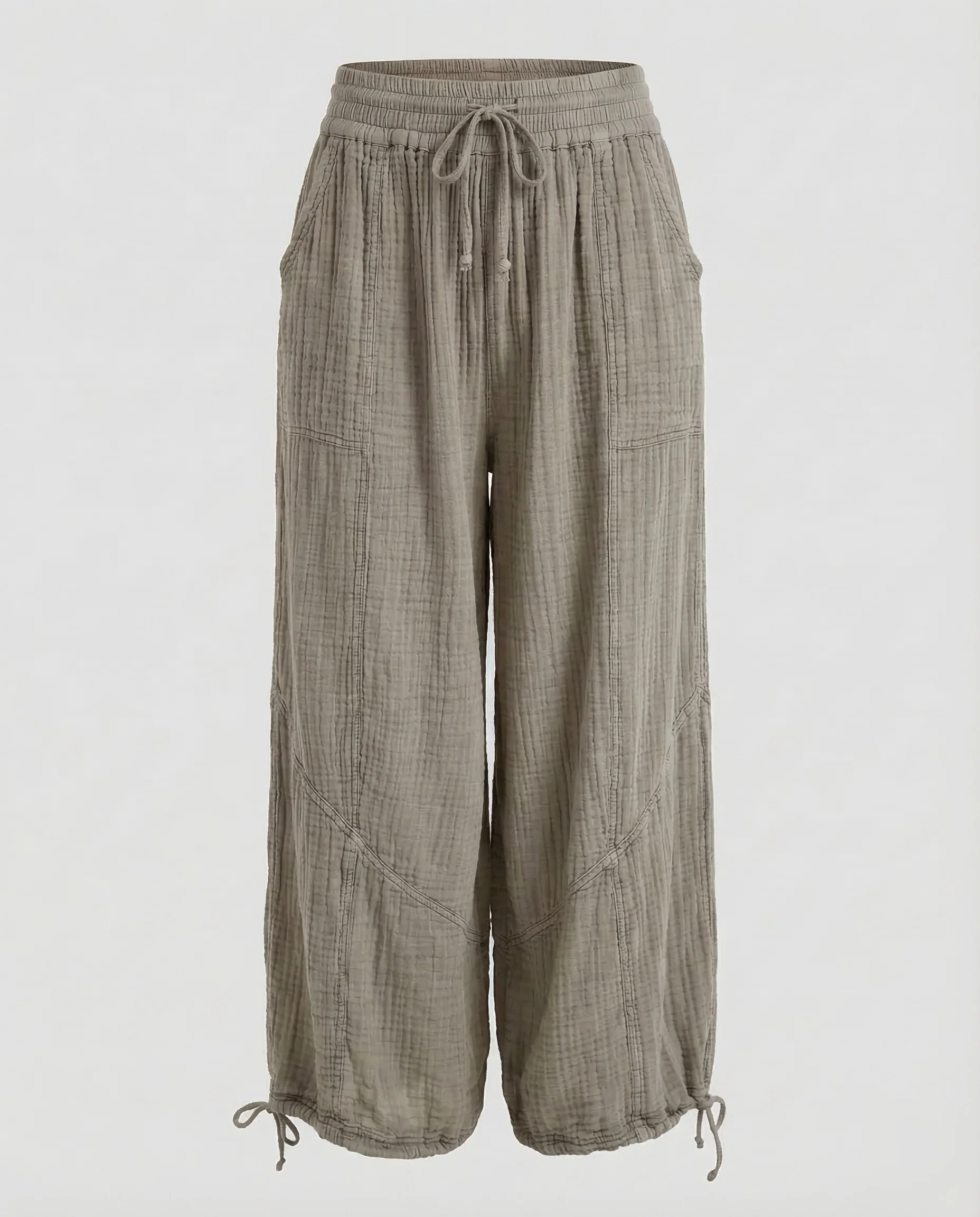 Damen Musselin Hose Weit - Image 8