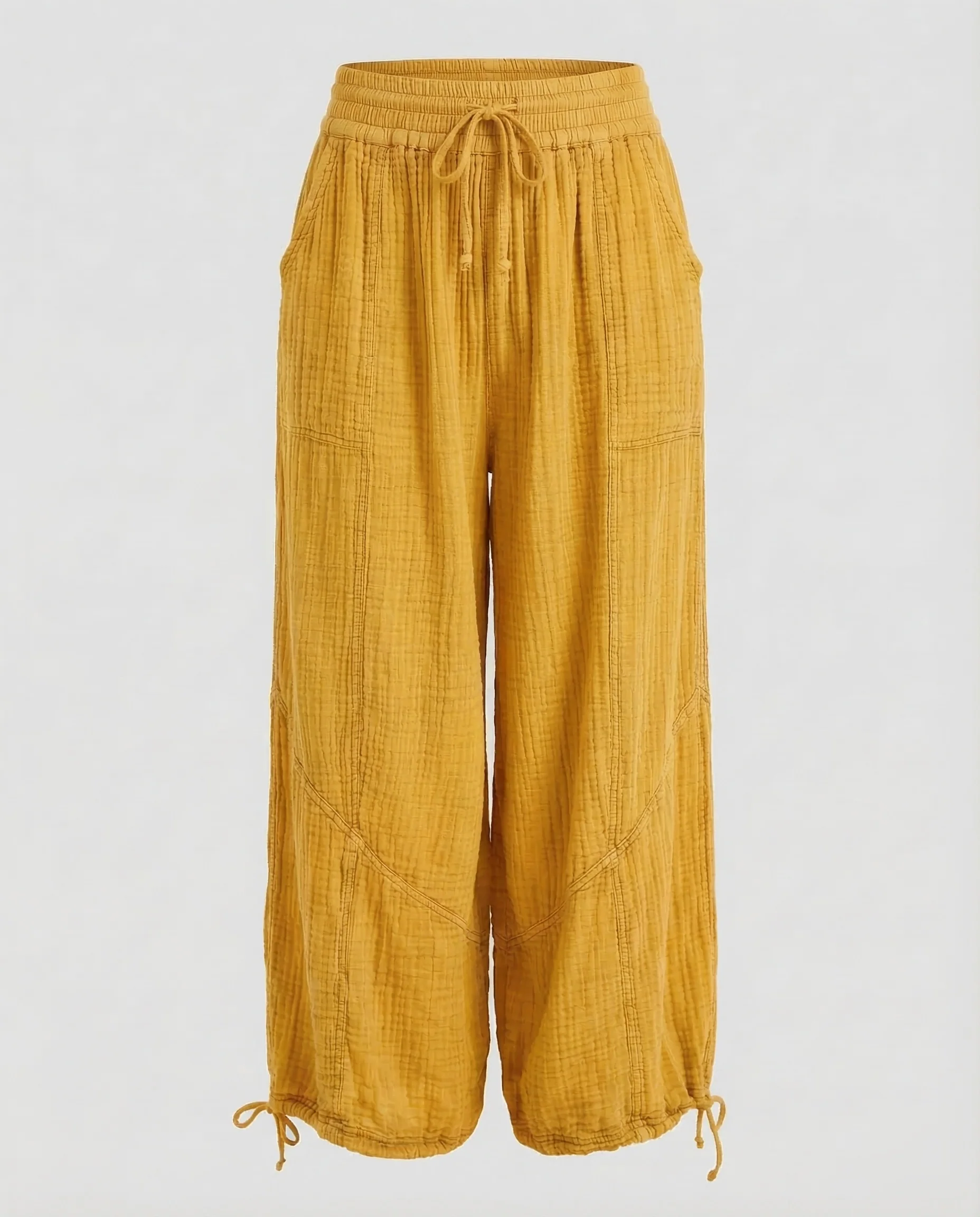 Damen Musselin Hose Weit - Image 9