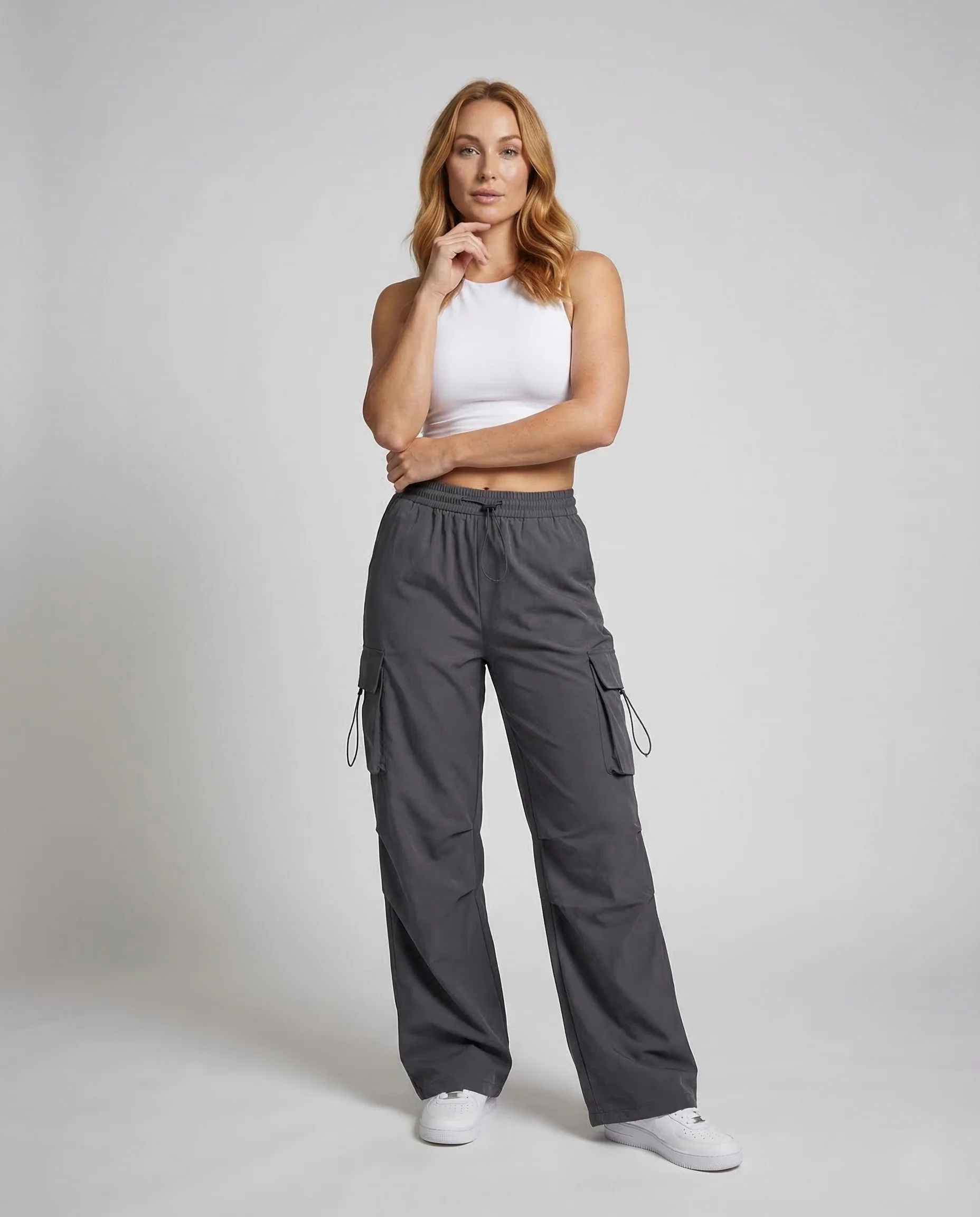 Damen Nylon Cargo Hose Weit