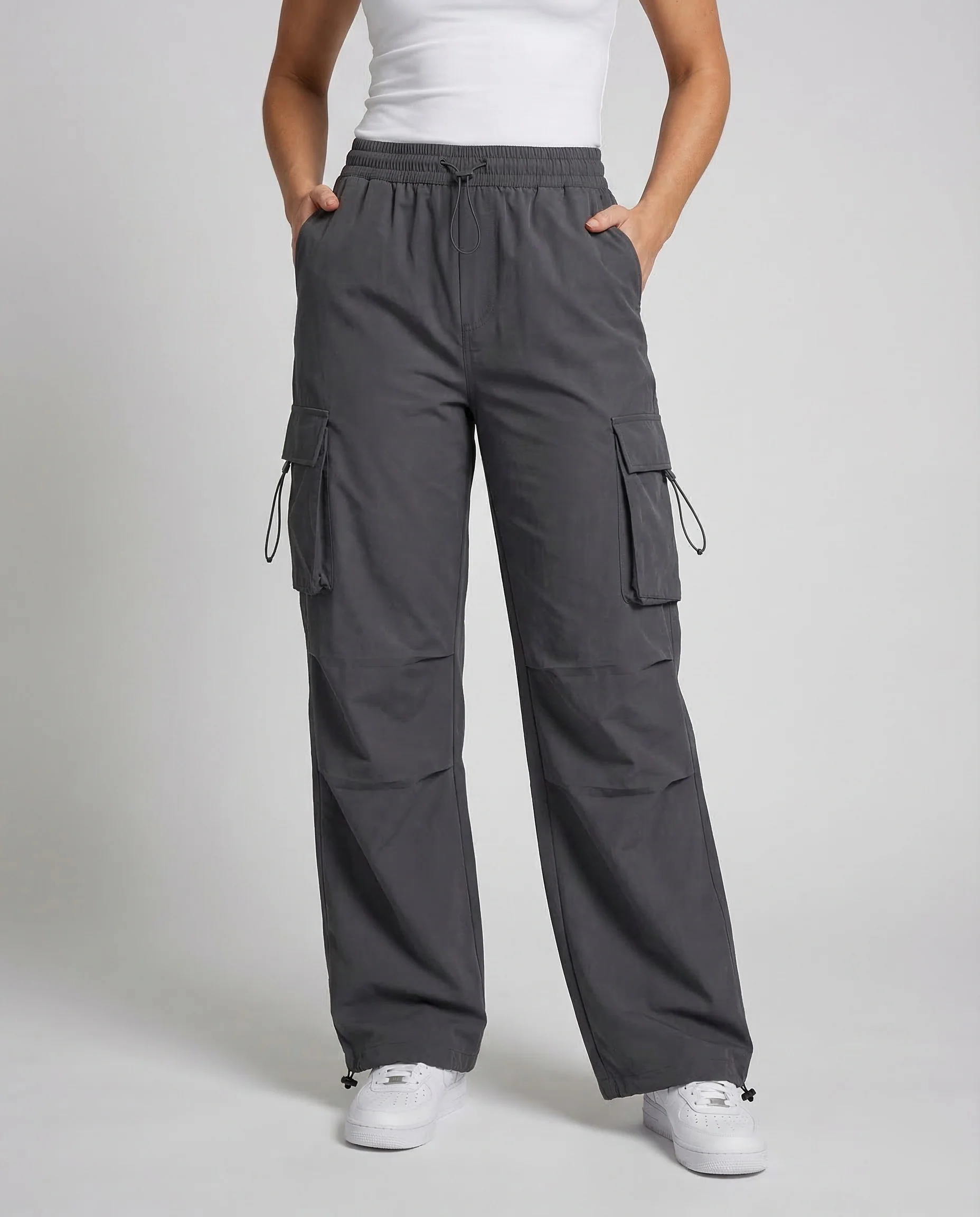 Damen Nylon Cargo Hose Weit - Image 2