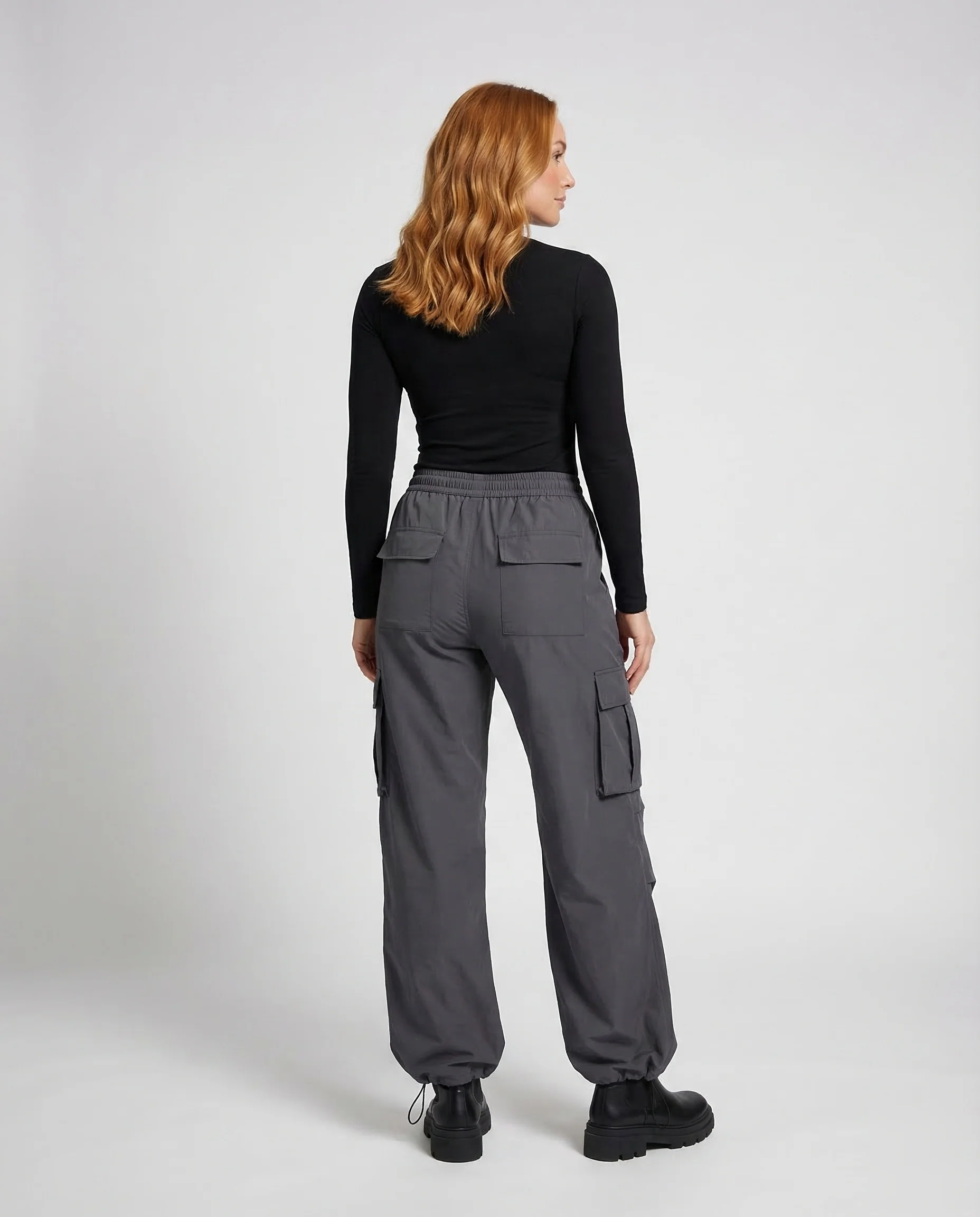 Damen Nylon Cargo Hose Weit - Image 3