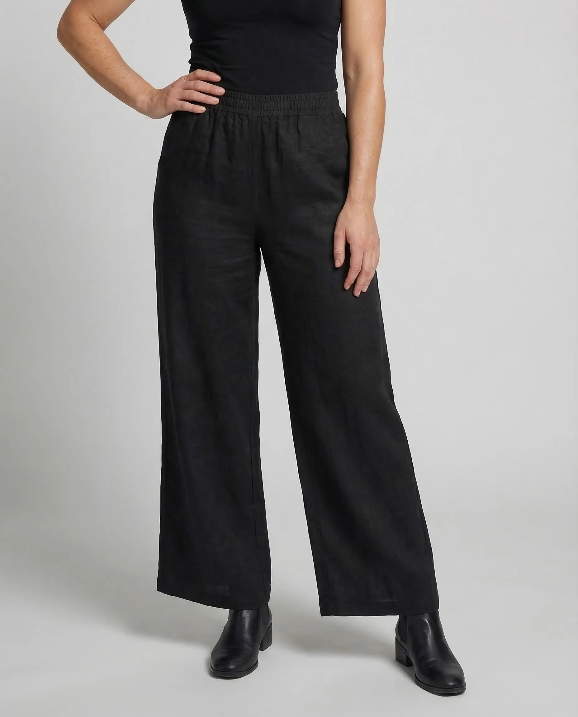 Damen Palazzo Hose Leinenmix - Image 2