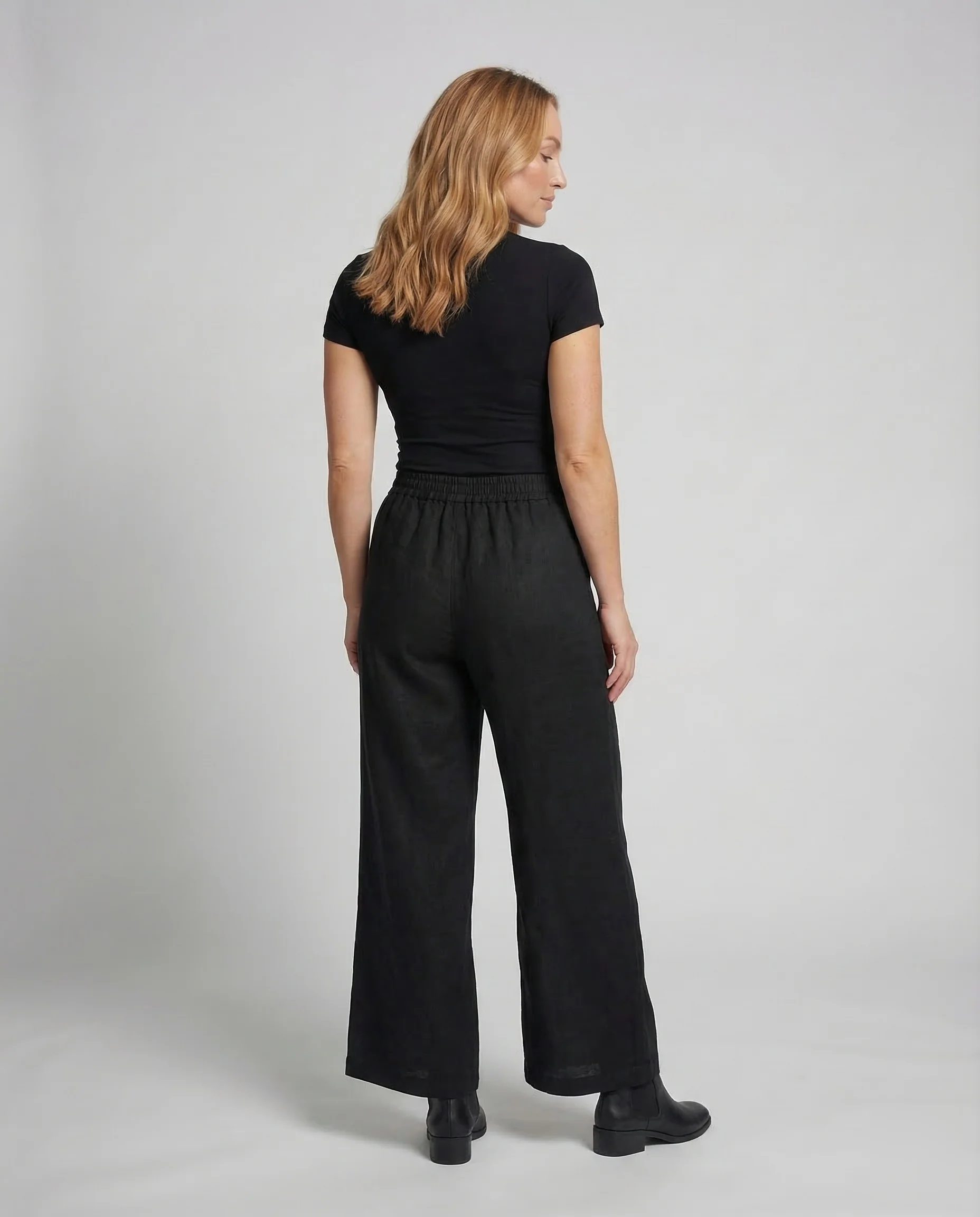 Damen Palazzo Hose Leinenmix - Image 4