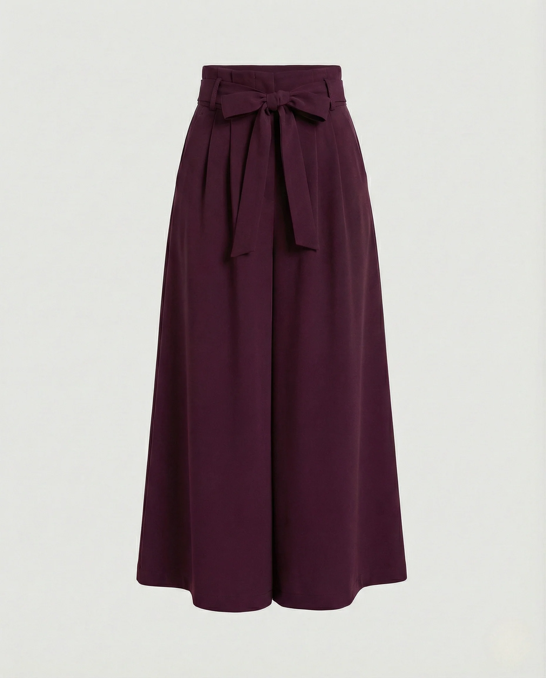 Palazzohose Damen High Waist Gürtel - Image 9