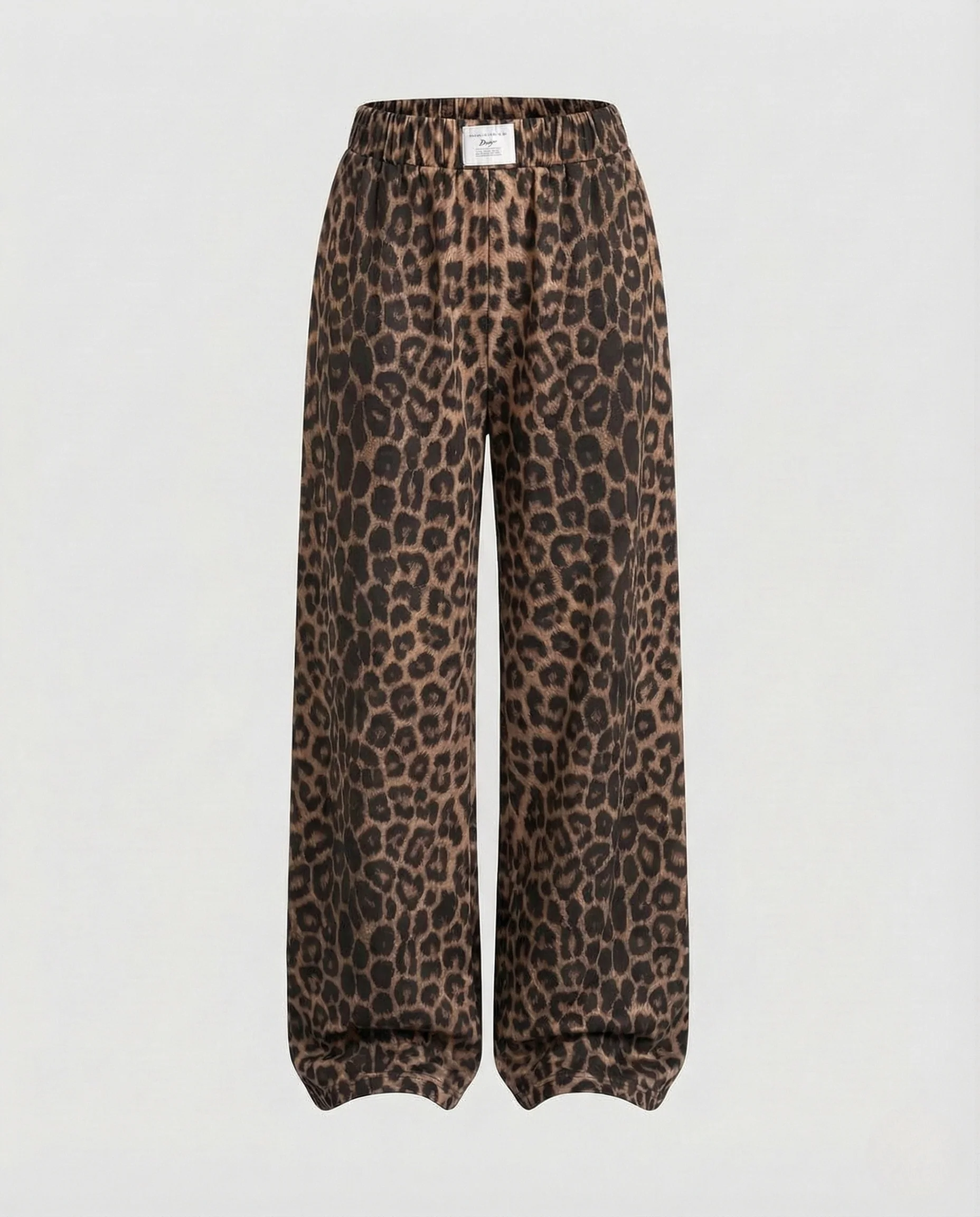 Damen Palazzo Hose Satin Animal Print - Image 6