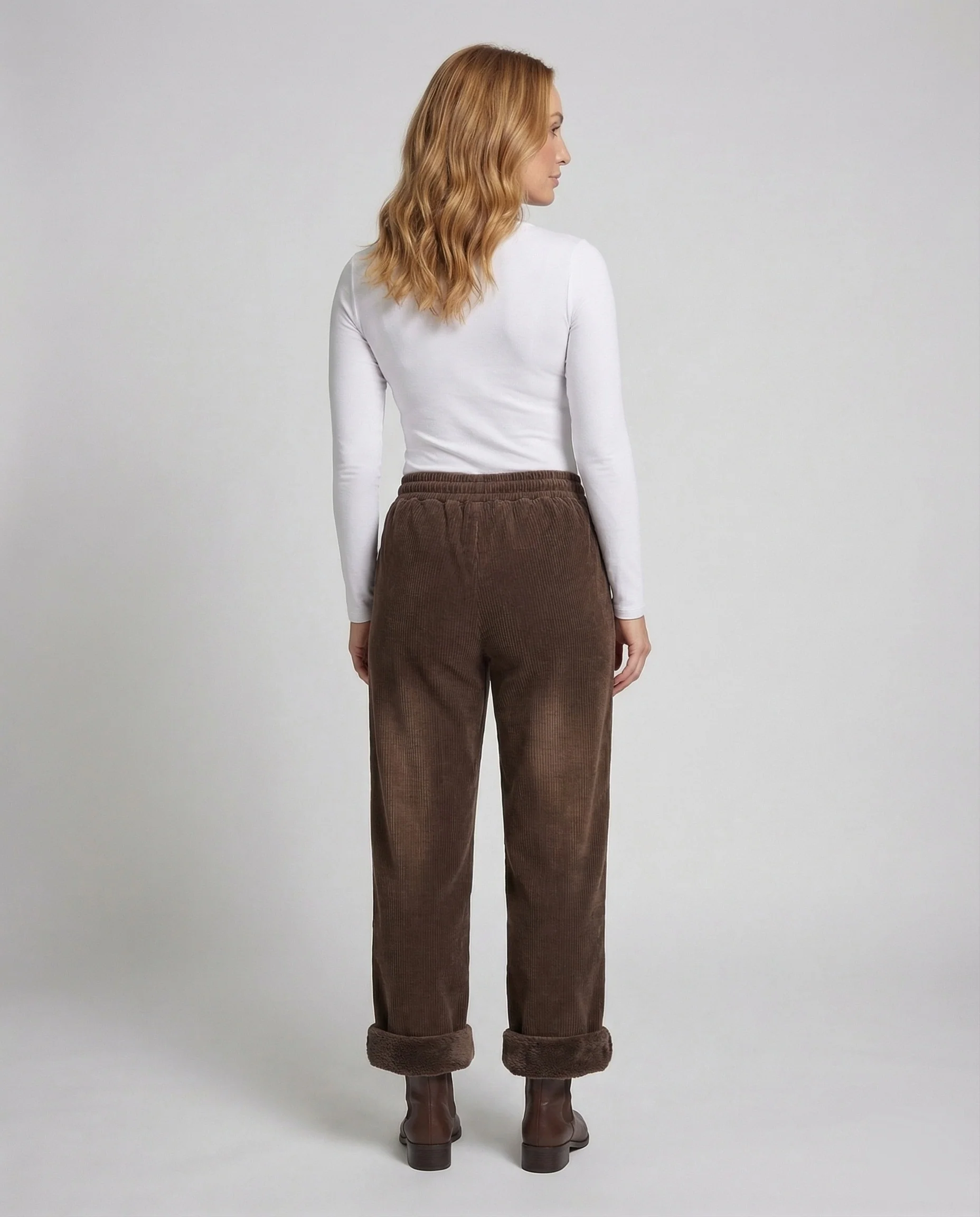 Damen Thermo Cordhose Teddyfutter - Image 3