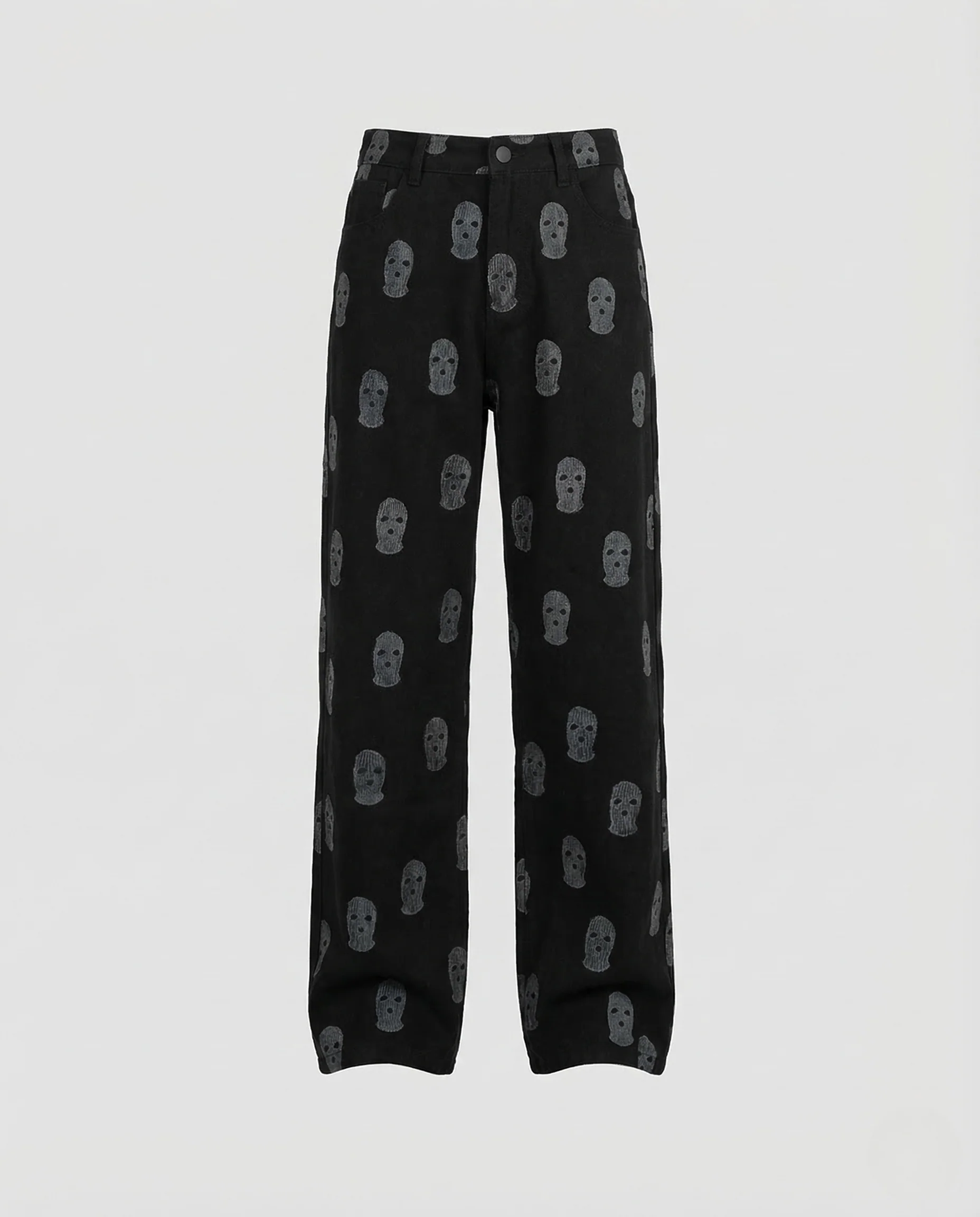 Damen Hose Weit Maskenprint Elastikbund - Image 4