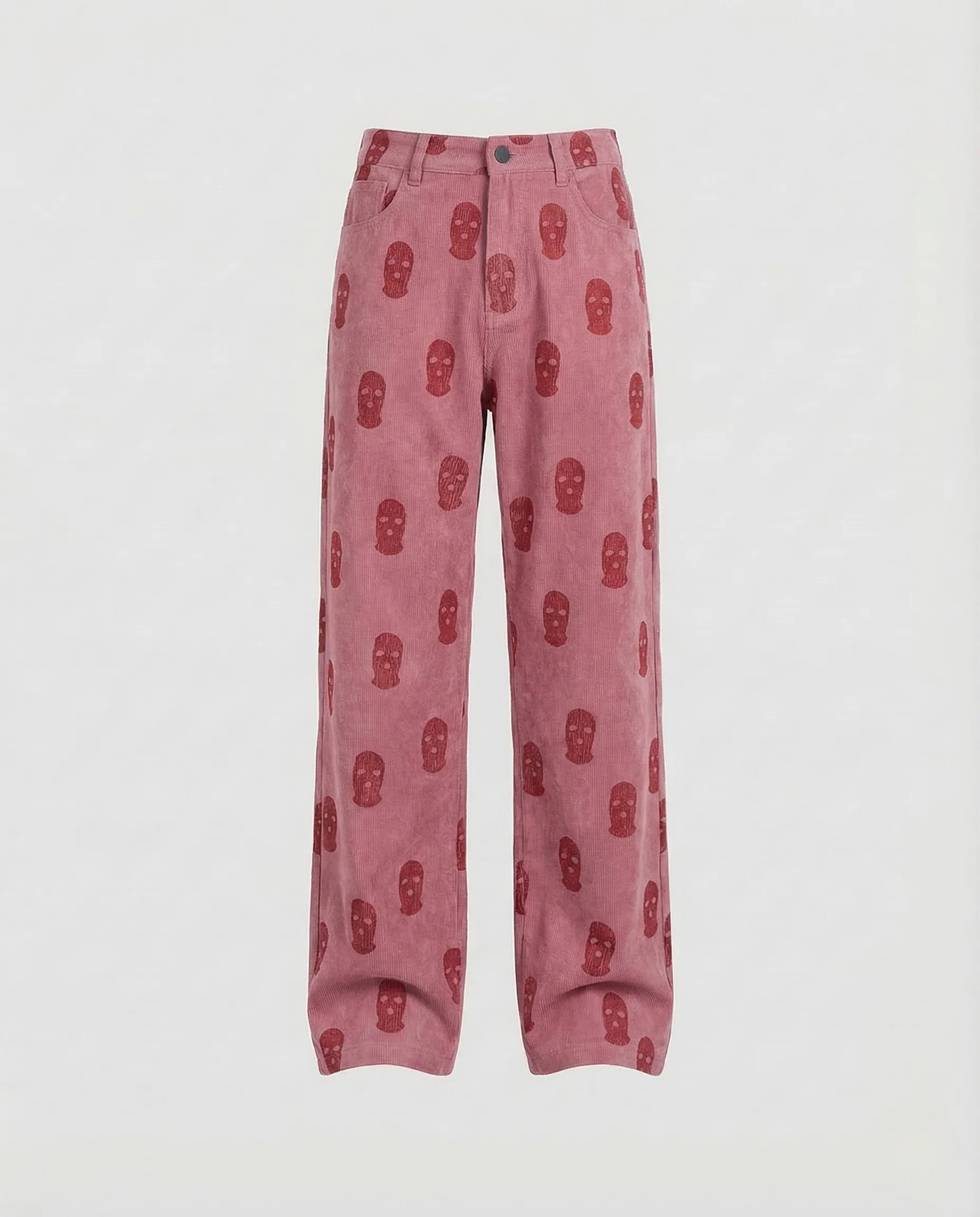 Damen Hose Weit Maskenprint Elastikbund - Image 5
