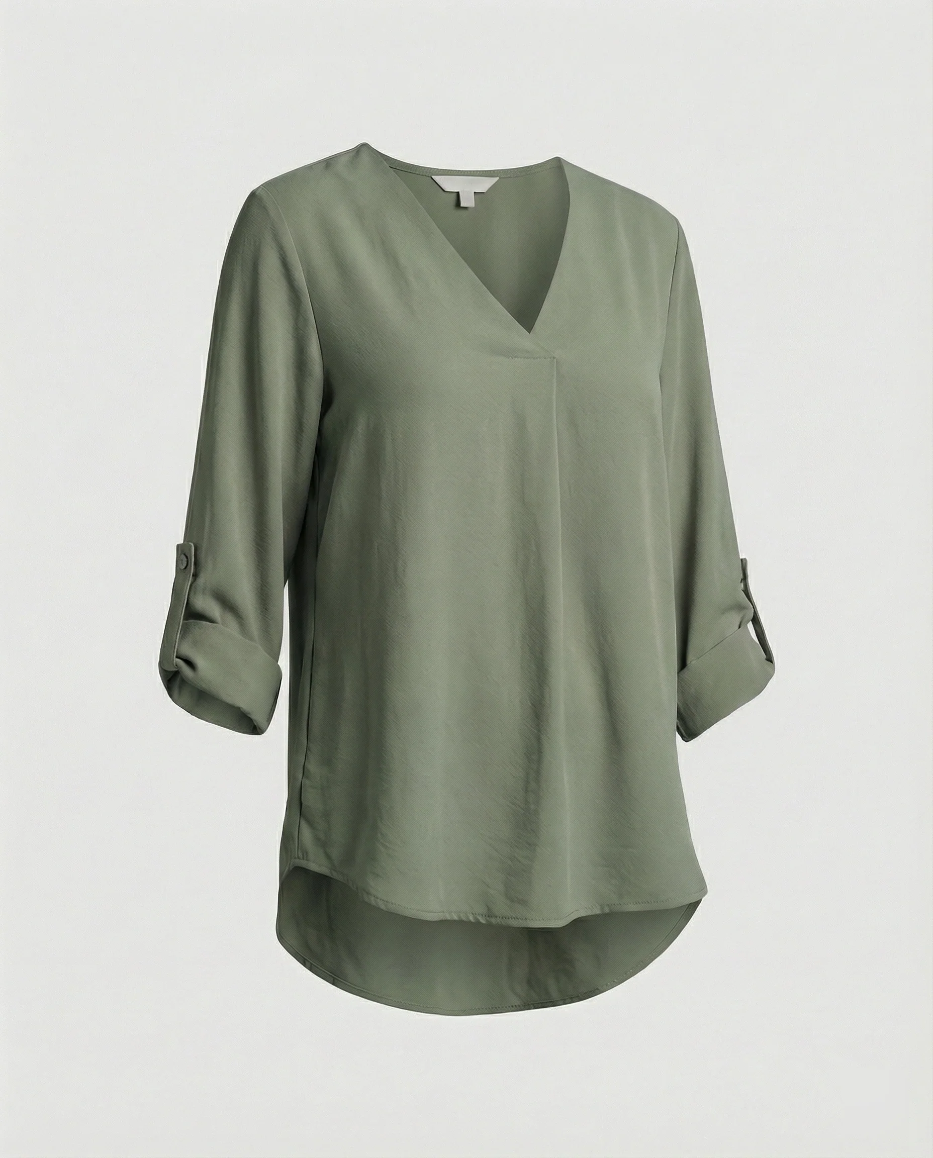 Tunika Bluse Damen mit Umschlagärmeln - Image 6