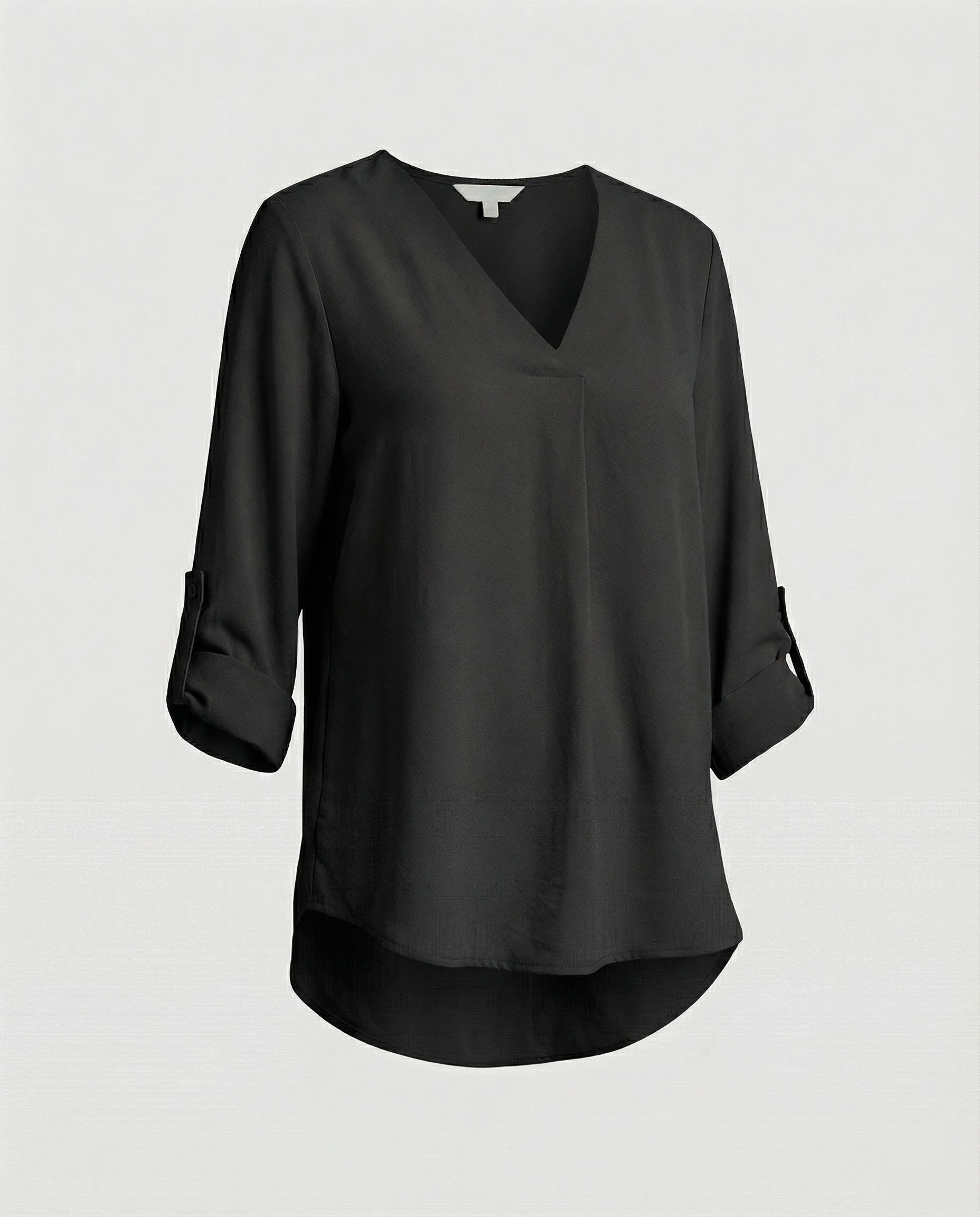 Tunika Bluse Damen mit Umschlagärmeln - Image 7