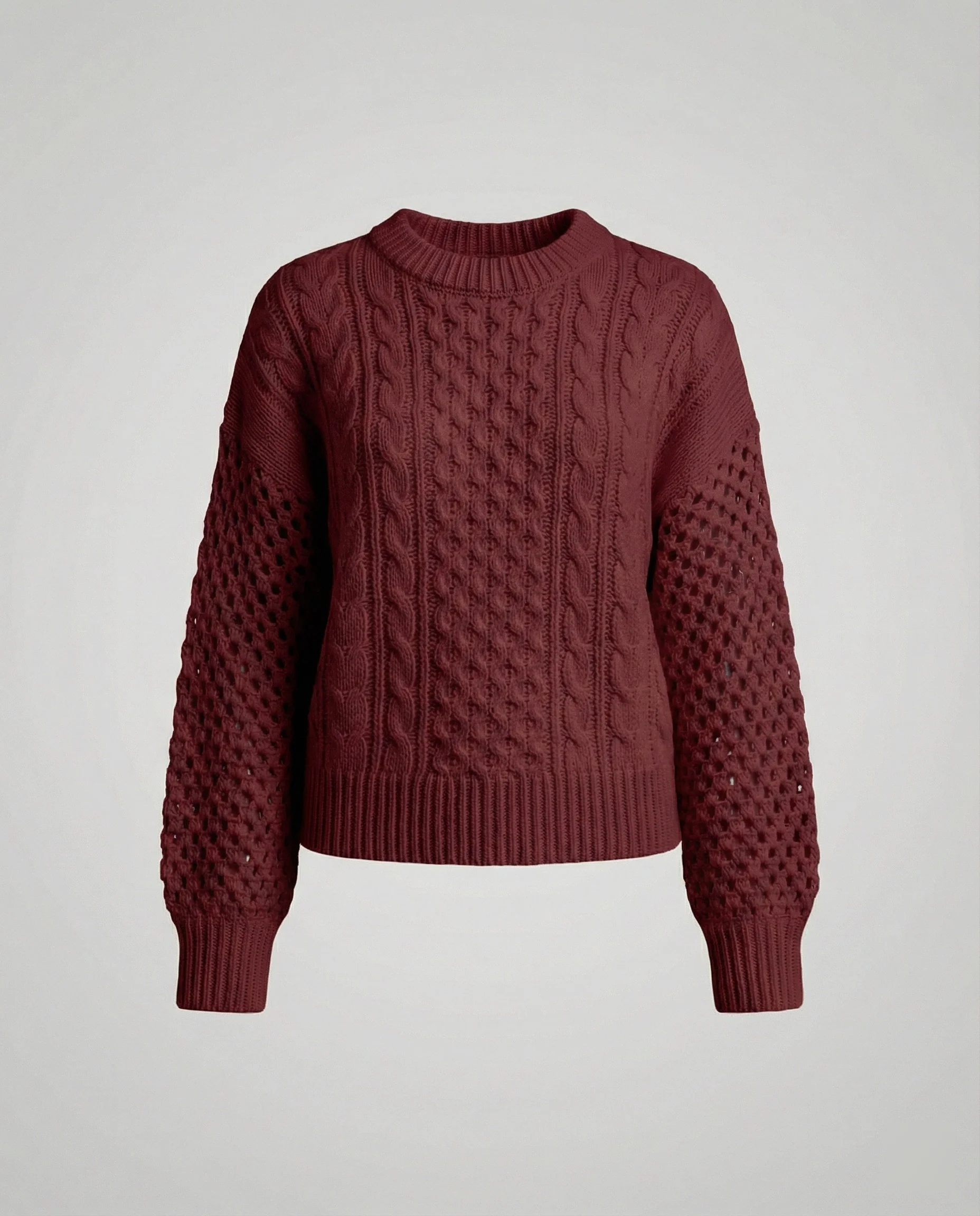 Damen Strickpullover V-Ausschnitt Weit - Image 9