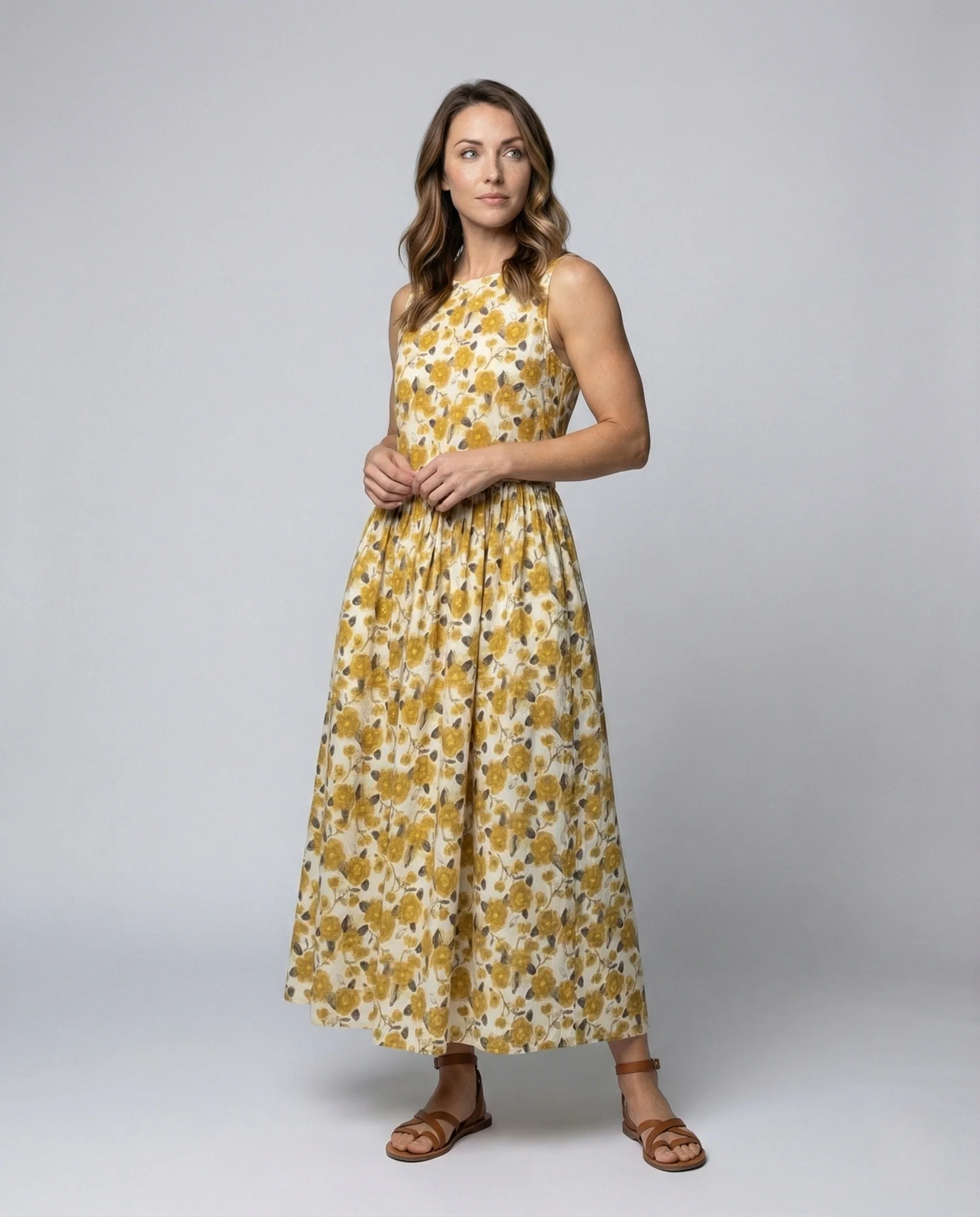 Damen Freizeit Maxikleid mit Floralem Print