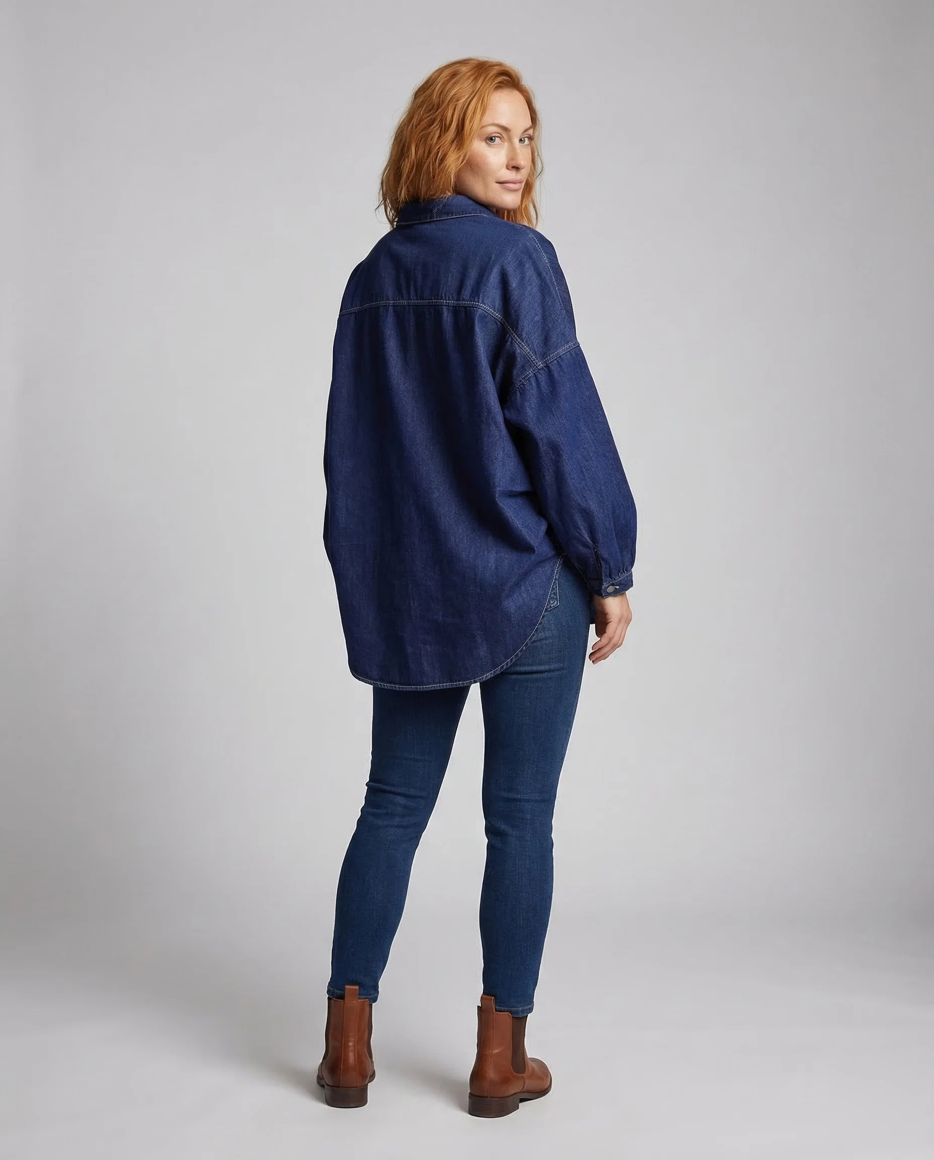 Damen Jeanshemd Oversize - Image 4