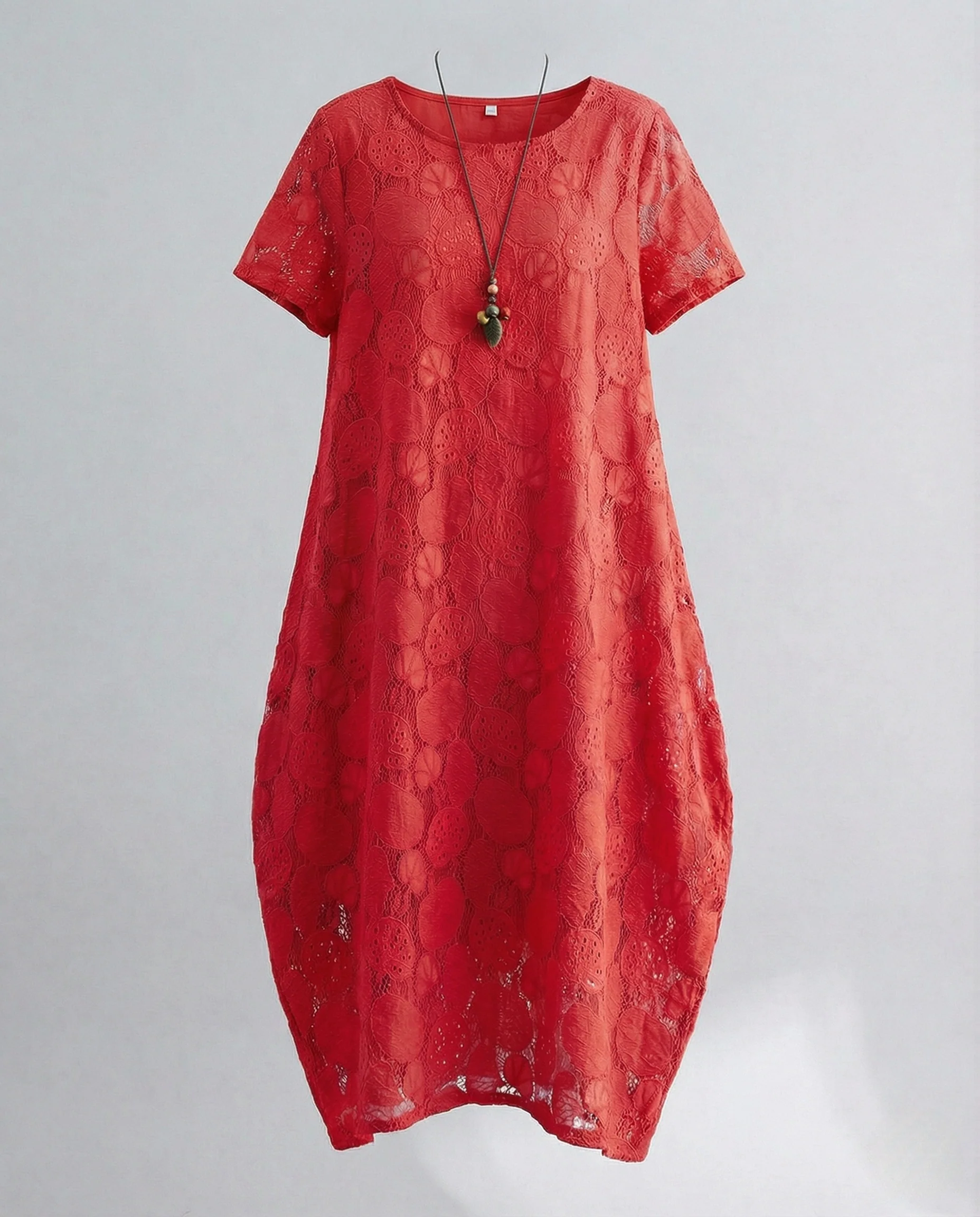 Damen Spitzen-Maxikleid mit Rundhalsausschnitt - Image 6