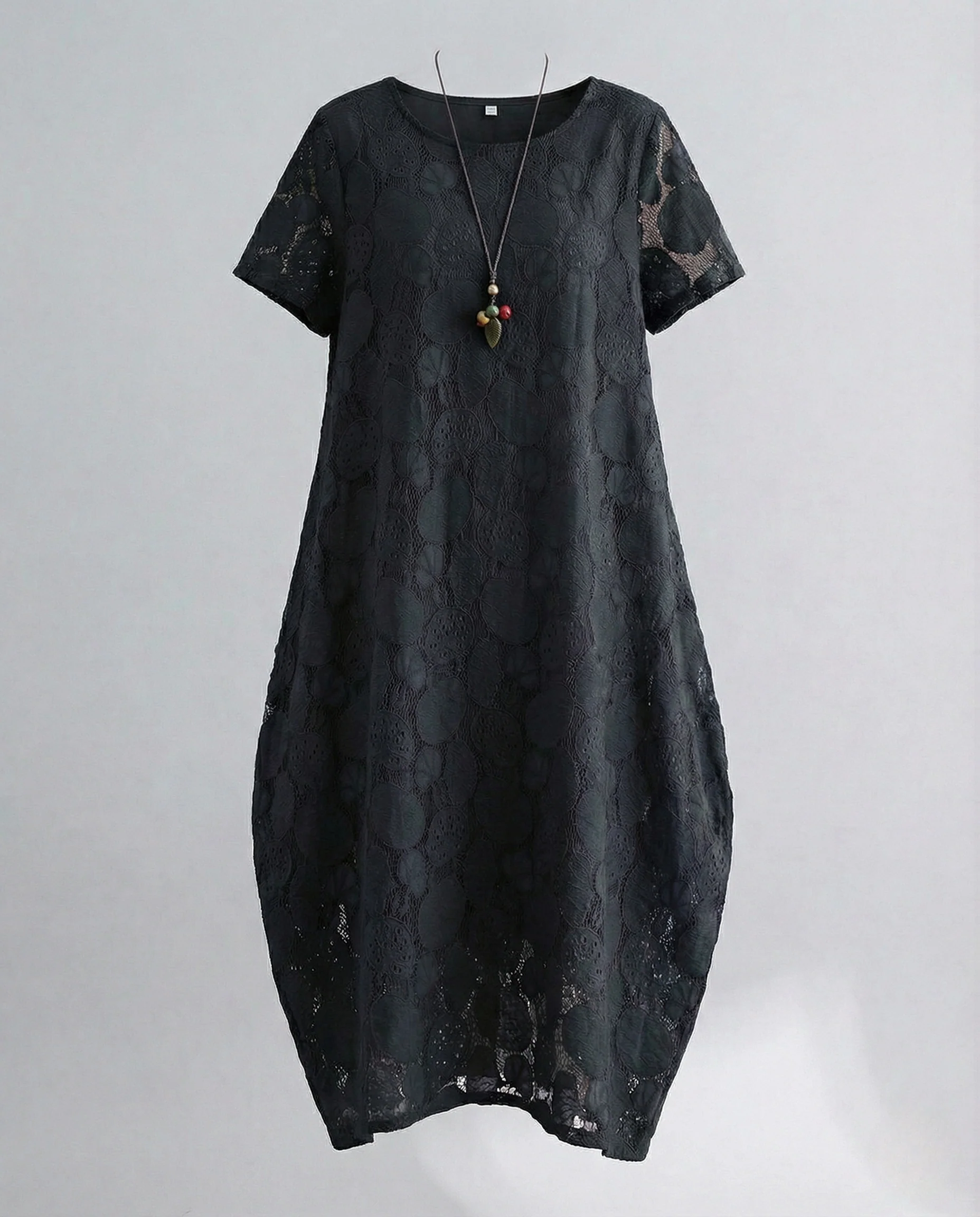 Damen Spitzen-Maxikleid mit Rundhalsausschnitt - Image 7