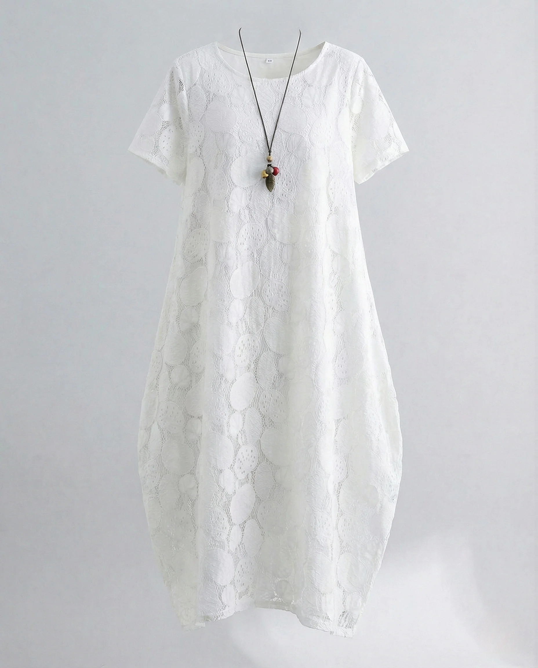 Damen Spitzen-Maxikleid mit Rundhalsausschnitt - Image 8