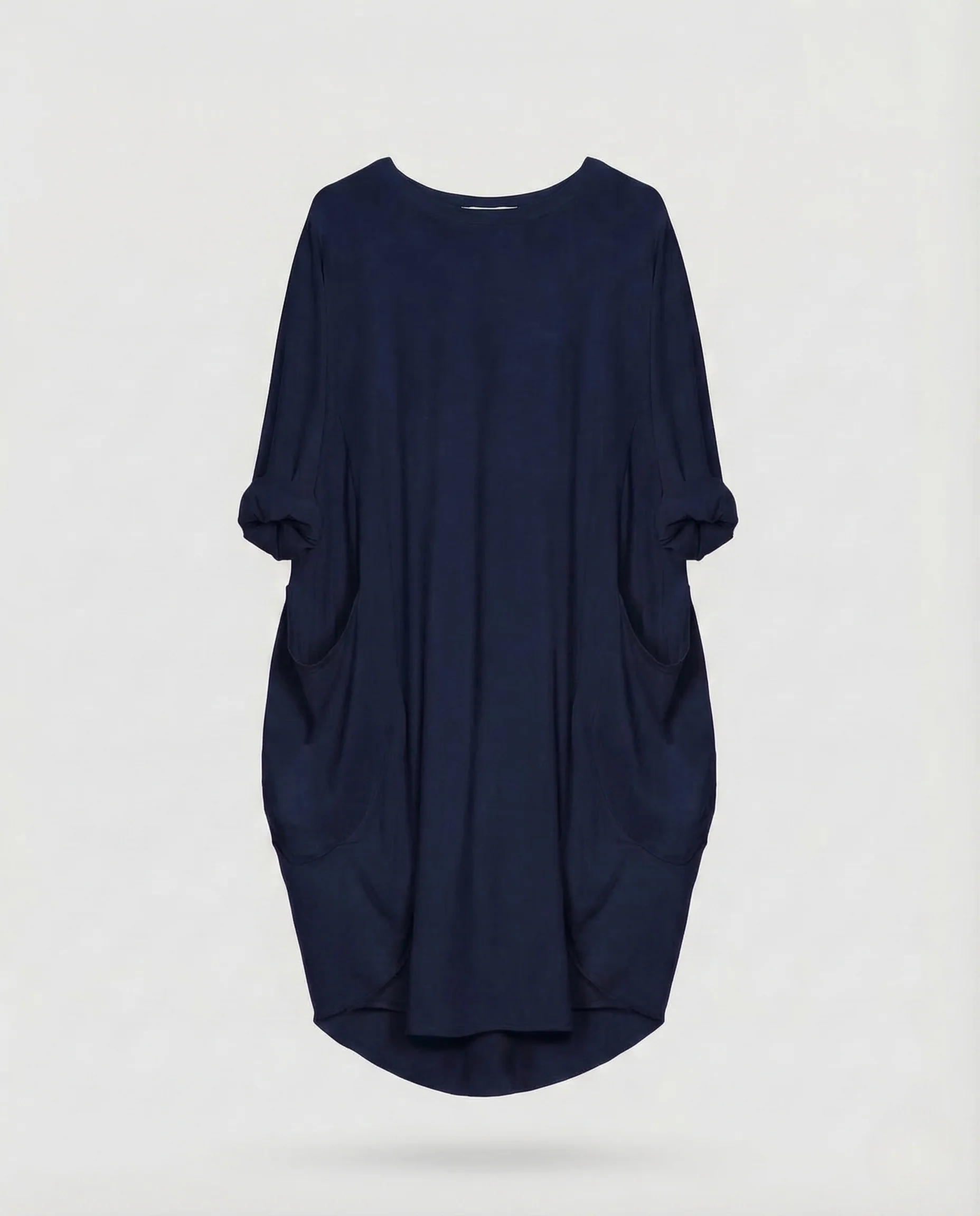 Damen Tunika Kleid Viskose Taschen - Image 7