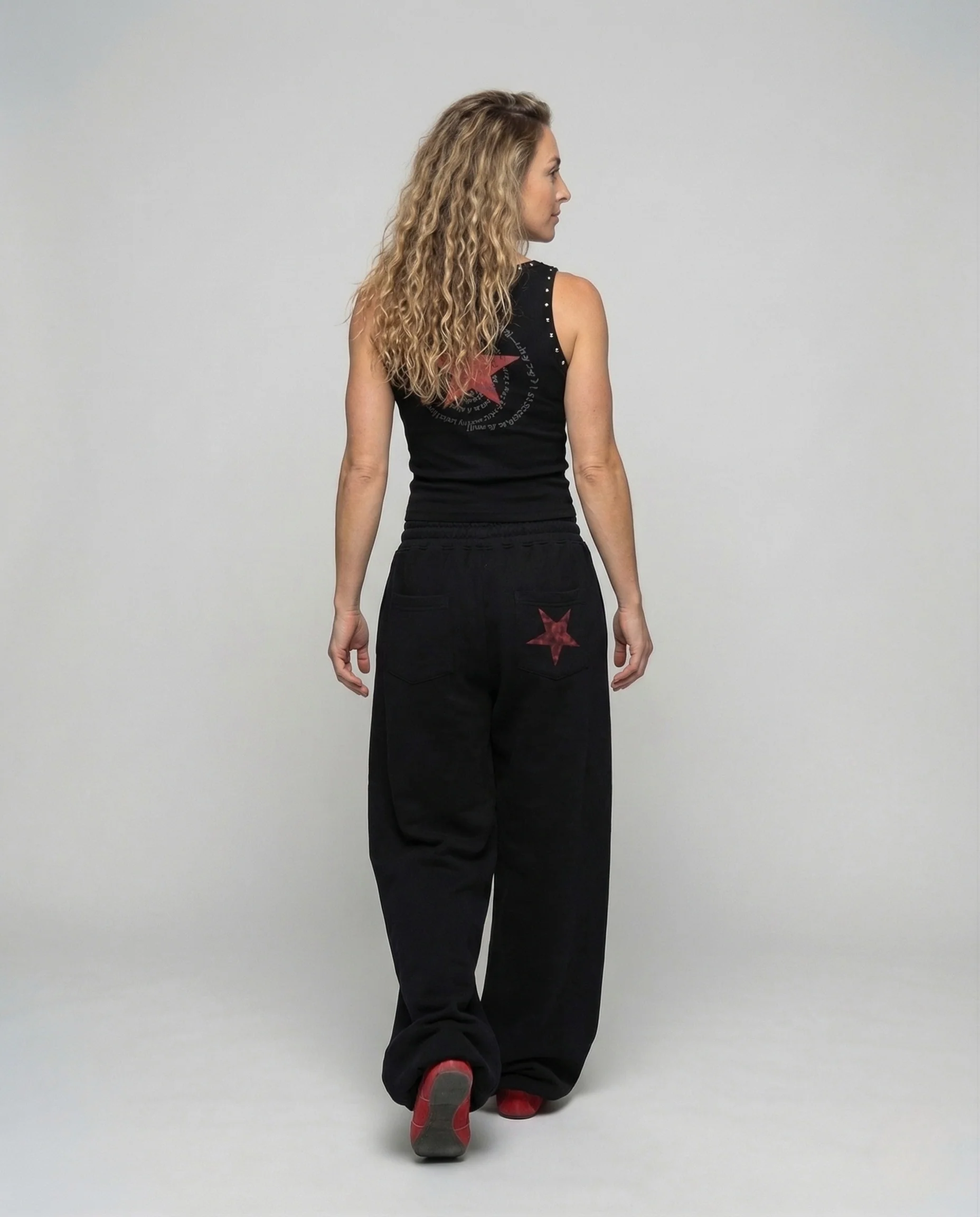Damen Sweat Hose Weit Tunnelzug - Image 4