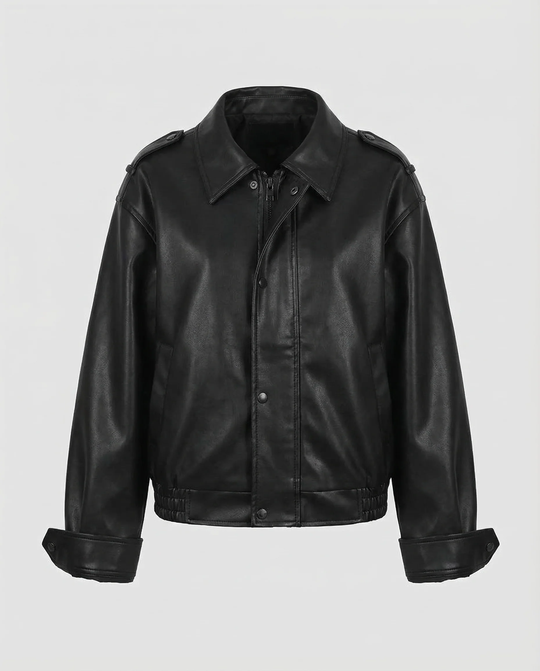 Damen Kunstlederjacke Cropped - Image 5