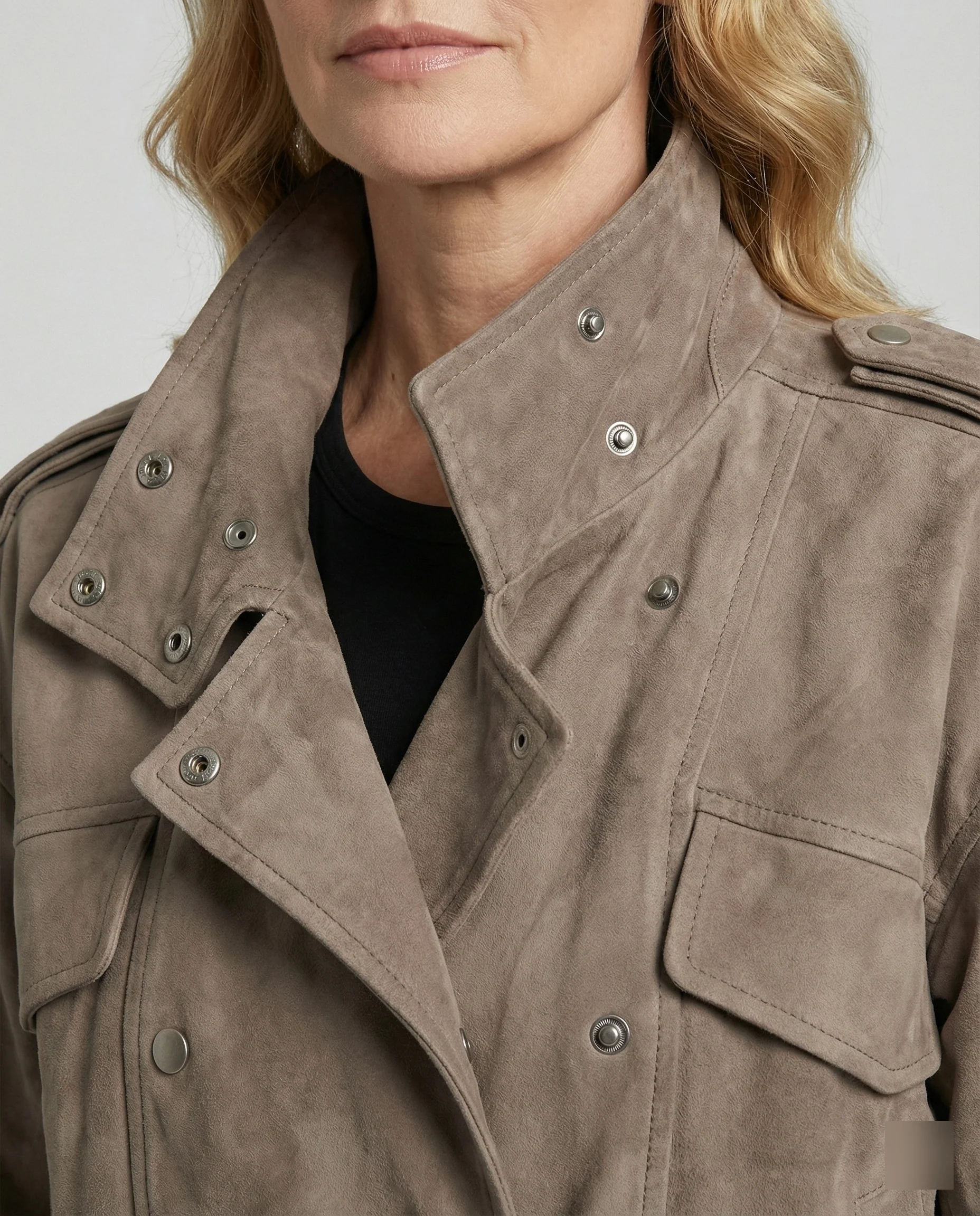 Freizeitkleidung Damen Wildleder Utilityjacke - Image 4