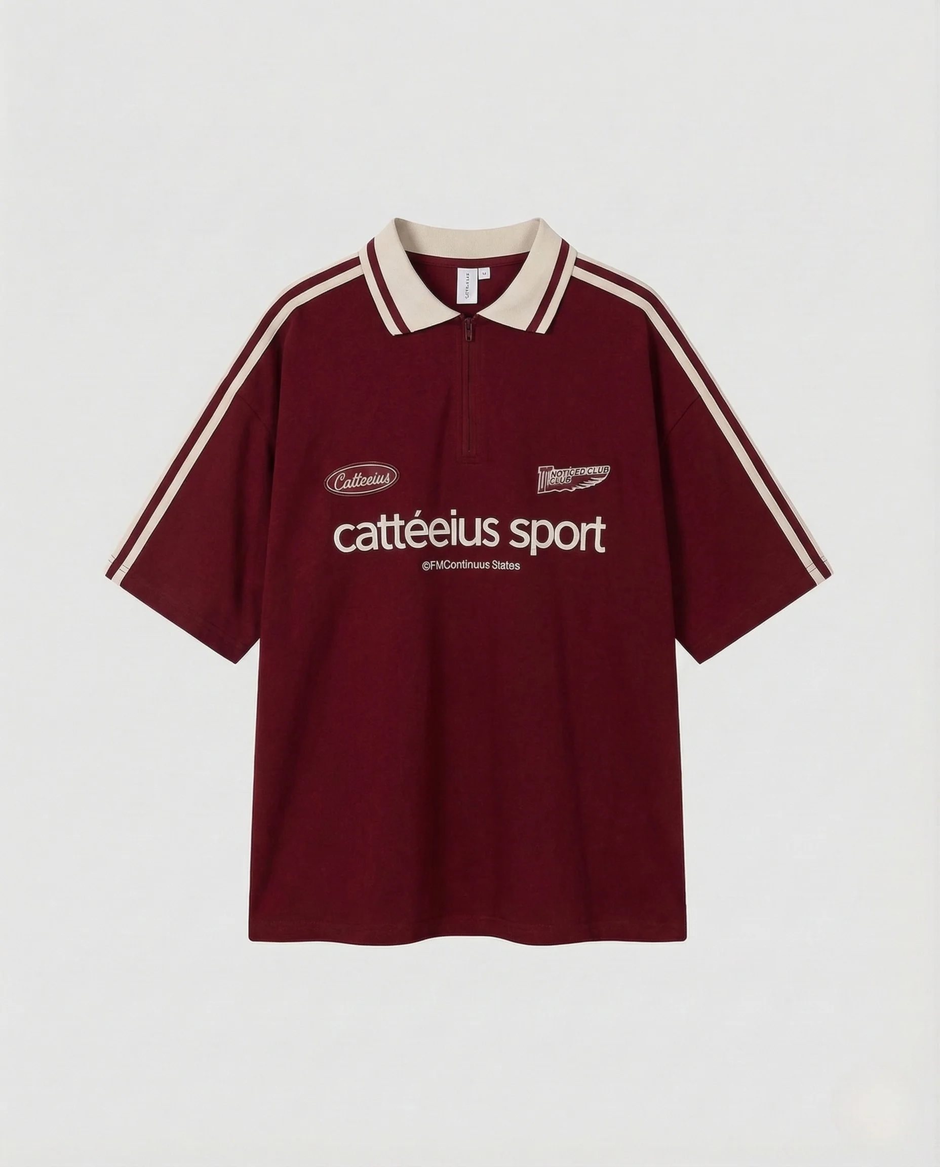 Damen Oversize Poloshirt mit Reißverschluss & Logoprint - Image 6