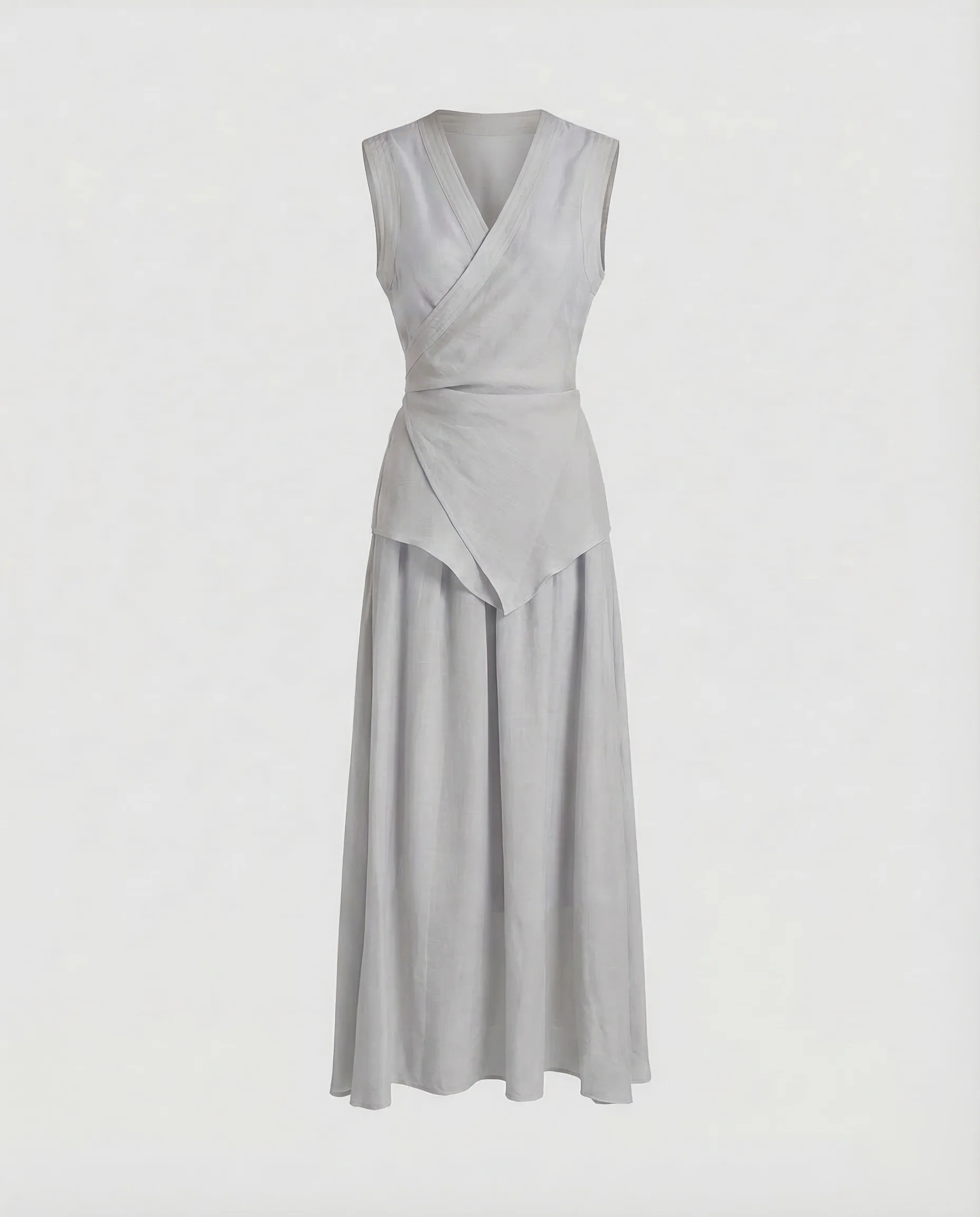 Damen Wickelkleid Maxi Asymmetrisch - Image 10