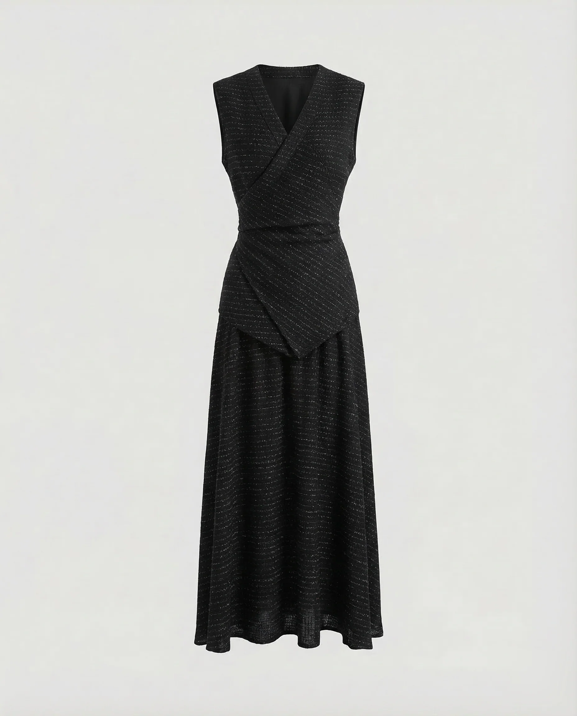 Damen Wickelkleid Maxi Asymmetrisch - Image 11