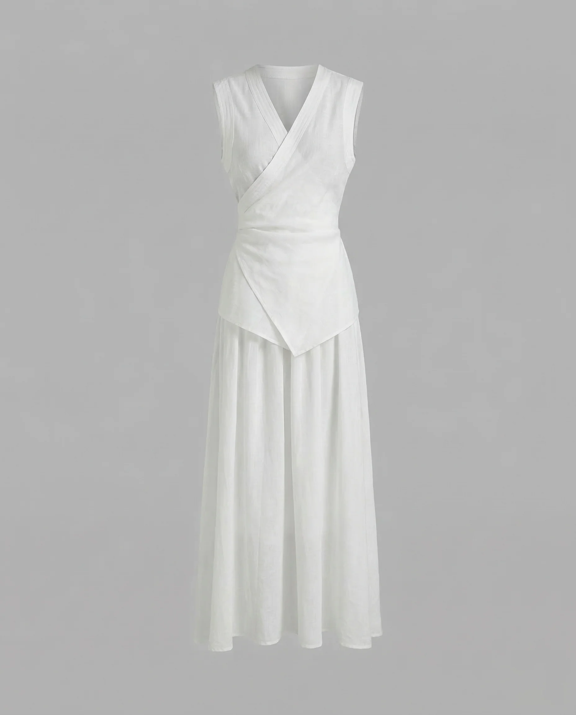 Damen Wickelkleid Maxi Asymmetrisch - Image 12