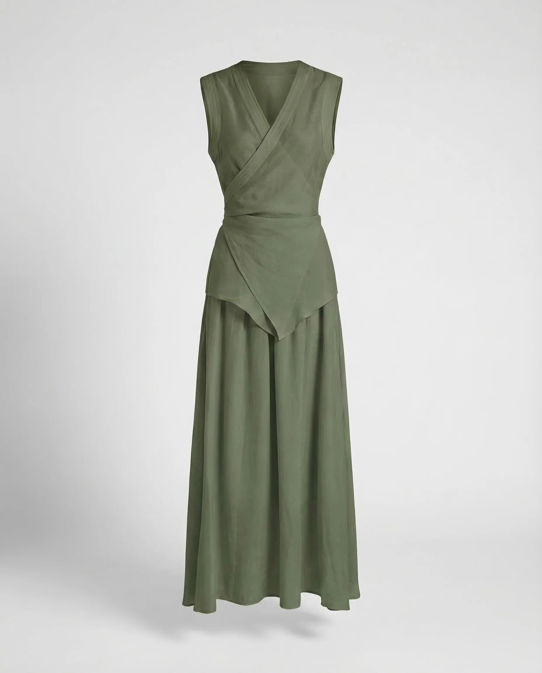 Damen Wickelkleid Maxi Asymmetrisch - Image 13