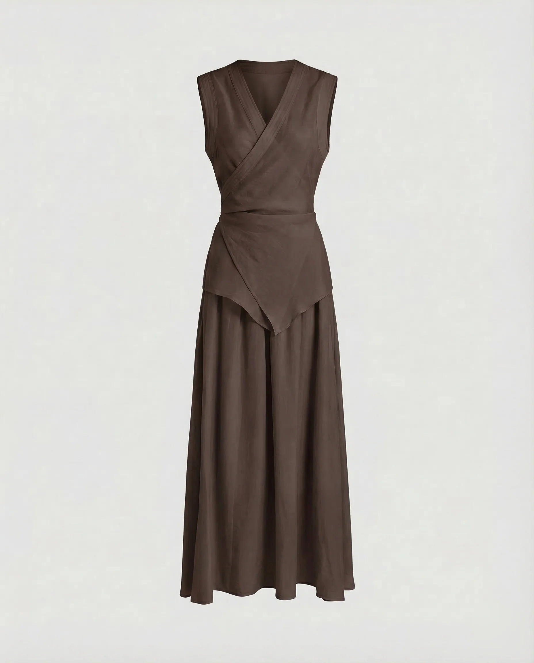 Damen Wickelkleid Maxi Asymmetrisch - Image 15