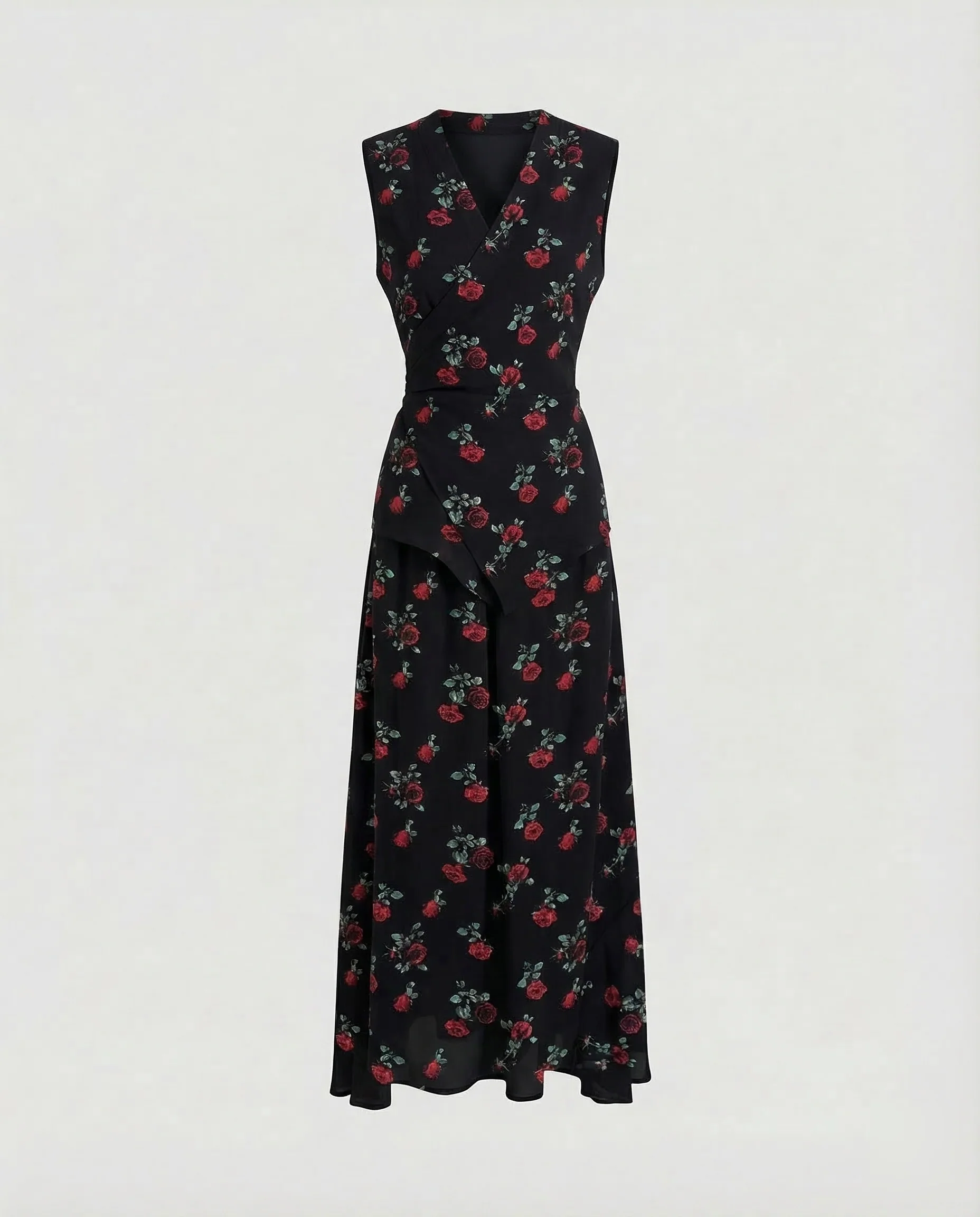 Damen Wickelkleid Maxi Asymmetrisch - Image 16